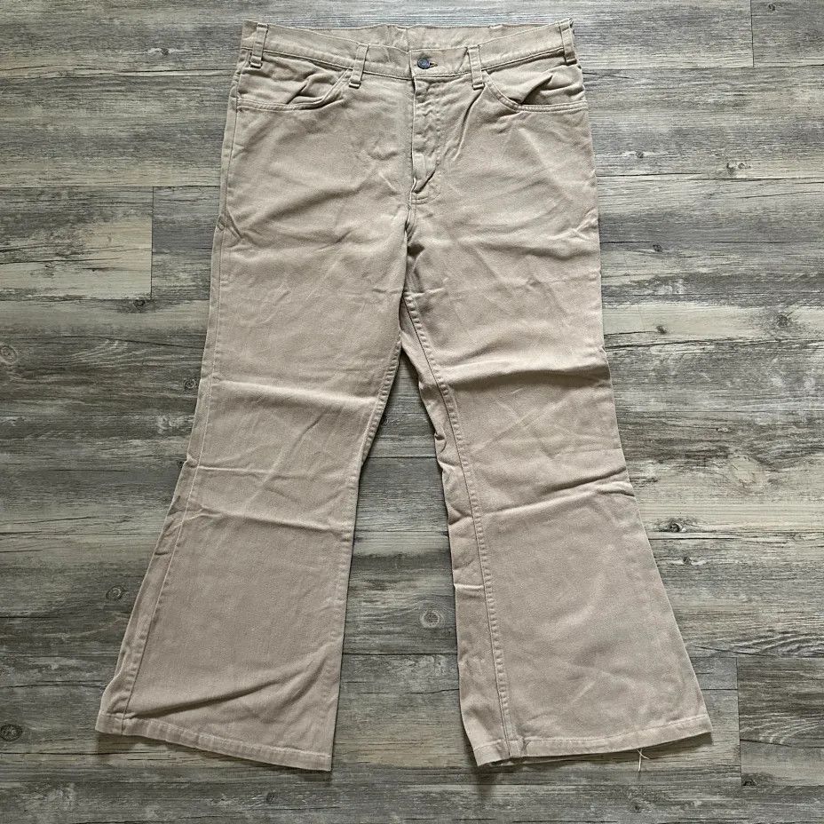 Levi's Vintage 60s Levi's White Tab Big E Flared Pants Size 35X28 Size US 35 - 4 Thumbnail