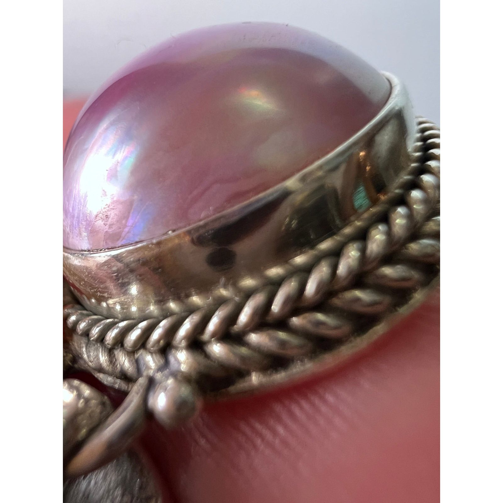 Other Bali sterling silver pink mabe pearl toggle clasp bracelet Size ONE SIZE - 4 Thumbnail