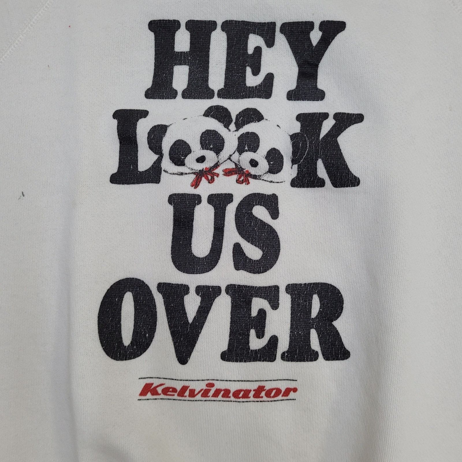 Vintage Vintage Panda Crop Sweatshirt Women XL 22X22 Boxy Kelvinator Size XL / US 12-14 / IT 48-50 - 3 Thumbnail