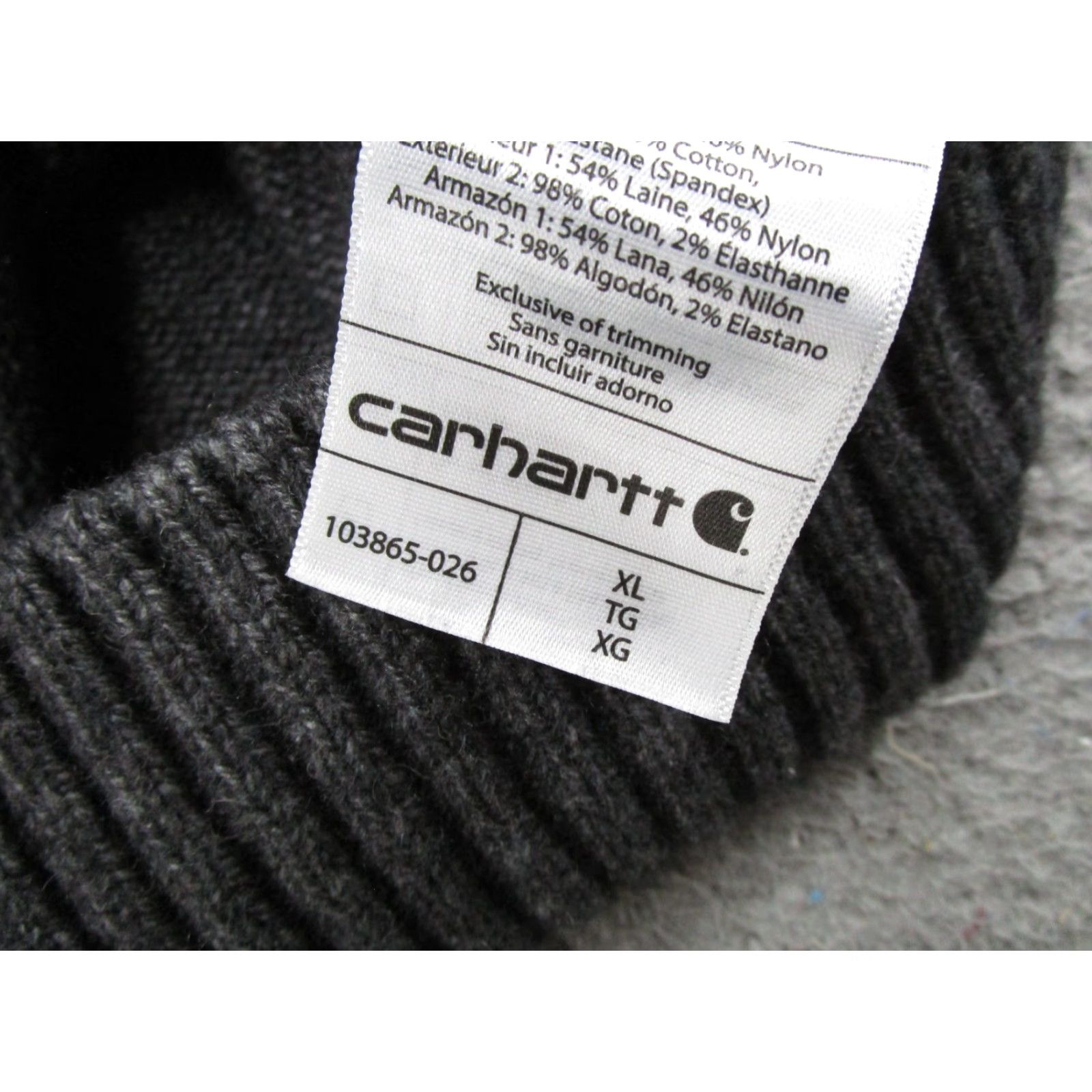 Carhartt VINTAGE Carhartt Sweater Mens XL Gray 1/4 Zip Pullover Wool Nylon Blend 103865-026 Size US XL / EU 56 / 4 - 4 Thumbnail