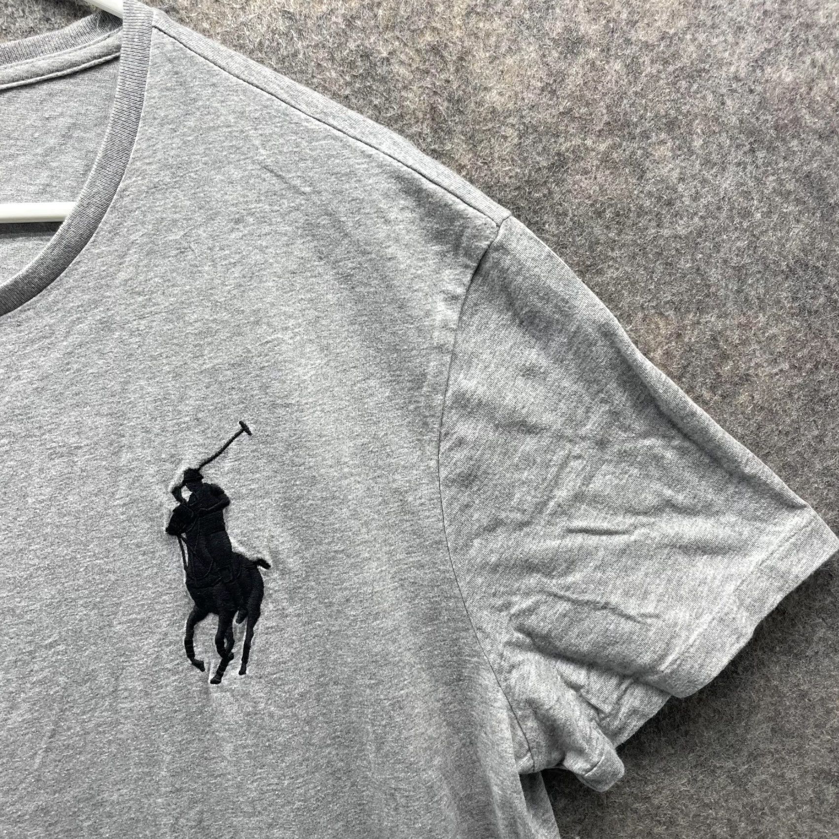 Polo Ralph Lauren VINTAGE Polo Ralph Lauren Shirt Men XL Gray Crewneck Big Pony #3 Size US L / EU 52-54 / 3 - 4 Thumbnail