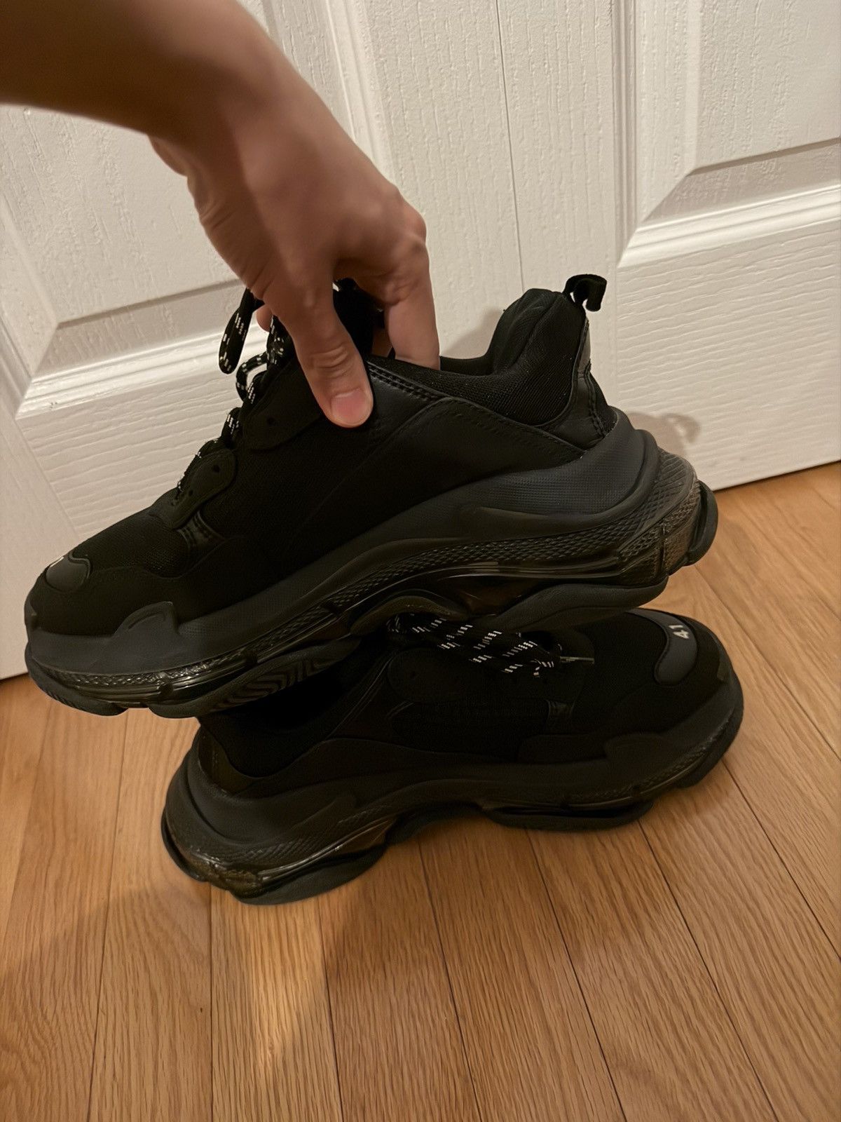 Balenciaga Balenciaga Triple S Black Size US 8 / EU 41 - 2 Thumbnail