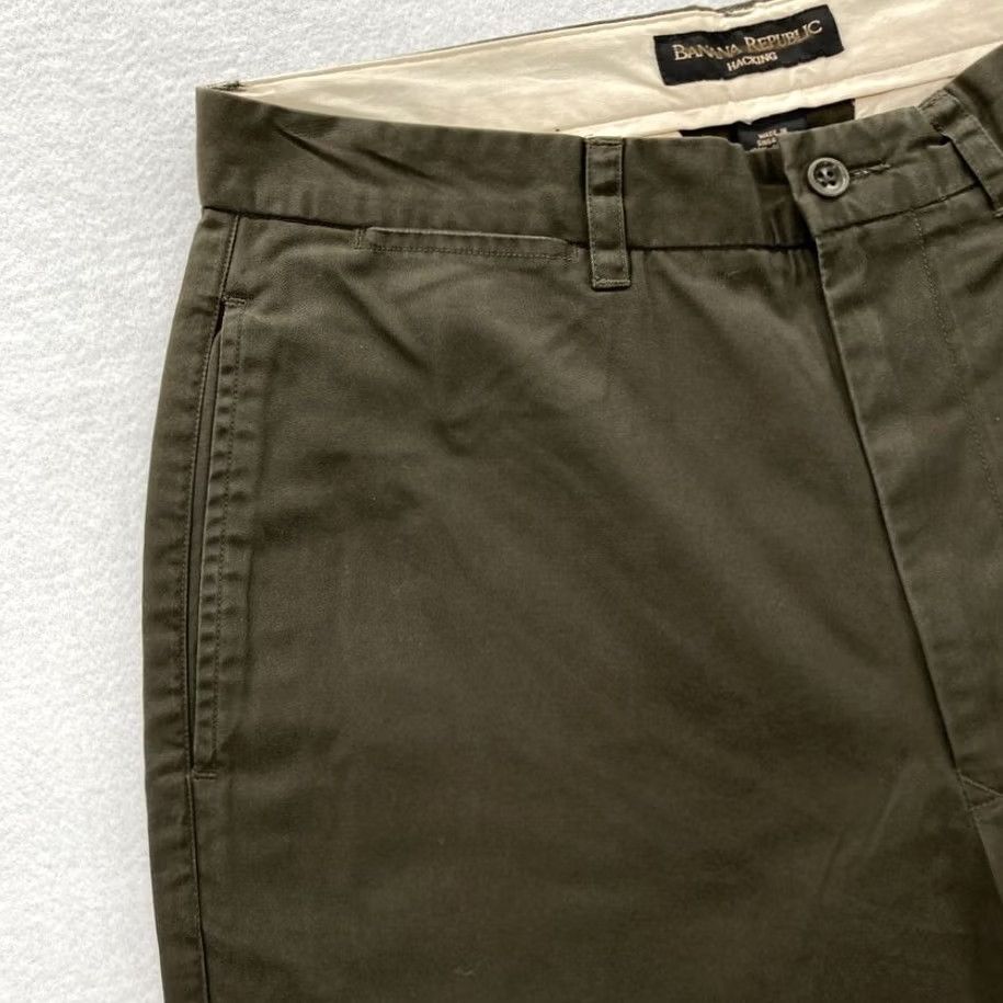 Banana Republic Banana Republic Hacking Pants Mens 32x32 Green Straight Leg Chino Mid Rise NWT Size US 32 / EU 48 - 3 Thumbnail
