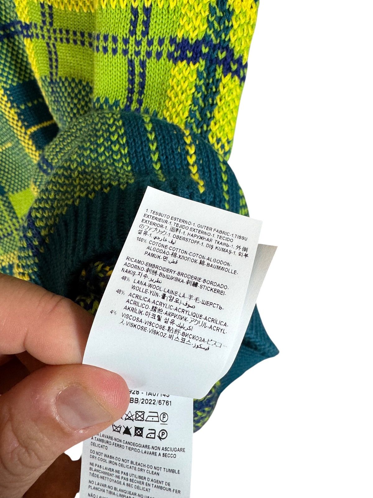 Versace Versace Green Blue Check Logo Vest Size US M / EU 48-50 / 2 - 7 Thumbnail