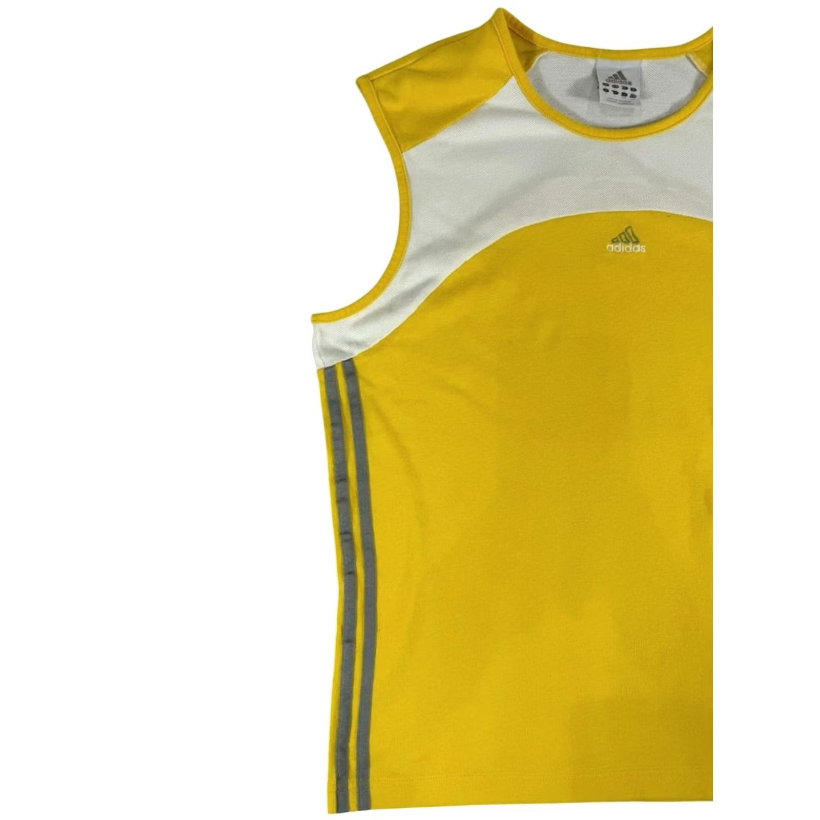 Adidas Adidas Women’s L Yellow White Athletic Tank Top Sleeveless Size L / US 10 / IT 46 - 5 Thumbnail