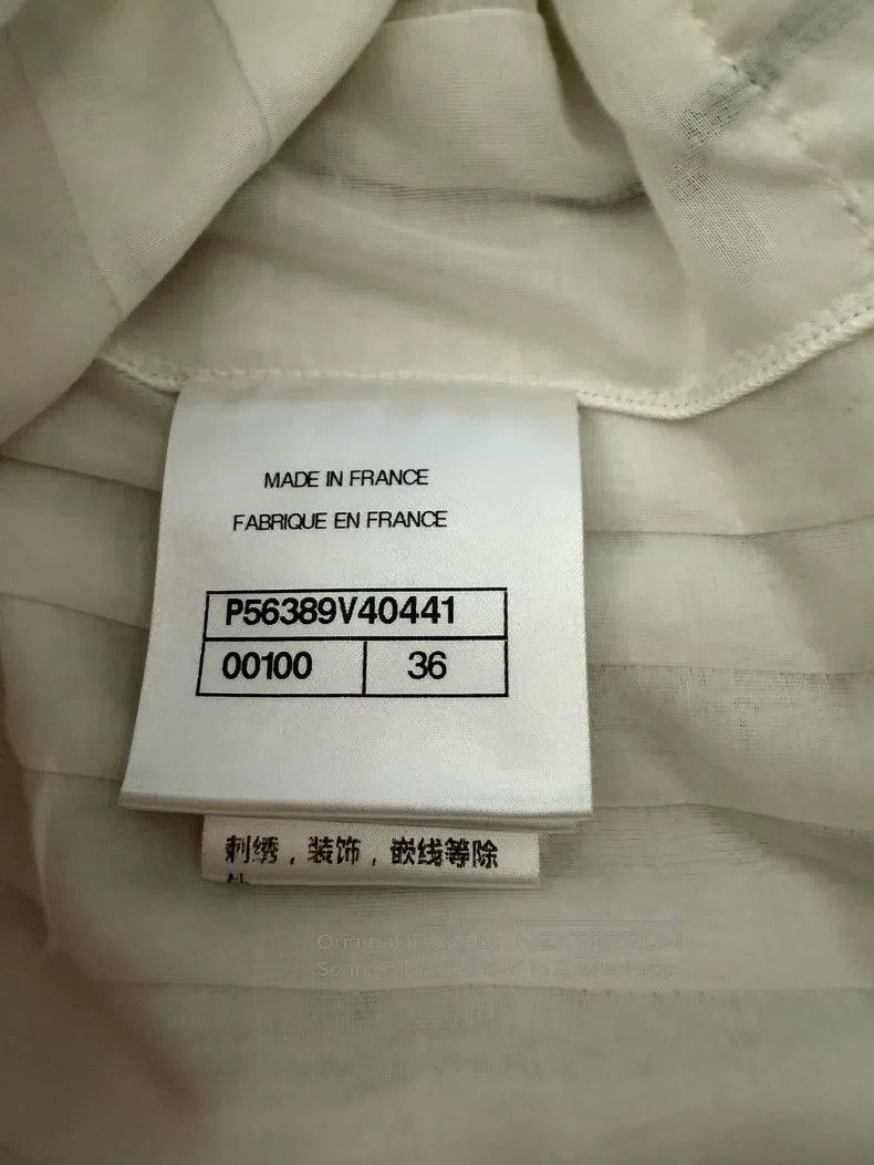 Chanel Chanel 17S Data Centre Show White Vertical Striped Pleated Size XS / US 0-2 / IT 36-38 - 4 Thumbnail