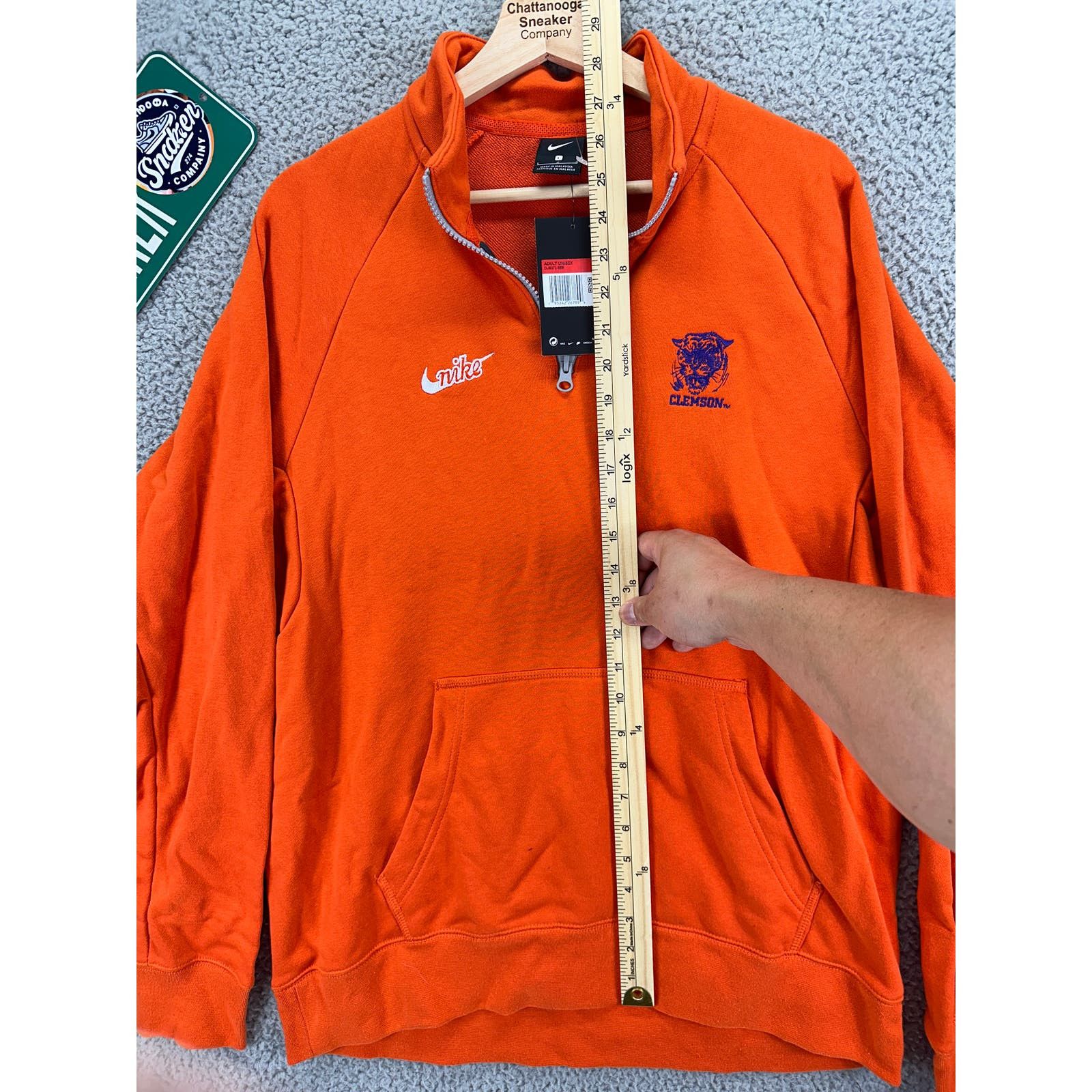 Nike Nike 1/4 Zip Clemson Tiger Sweatshirt Men Large Orange Retro Size US L / EU 52-54 / 3 - 3 Thumbnail