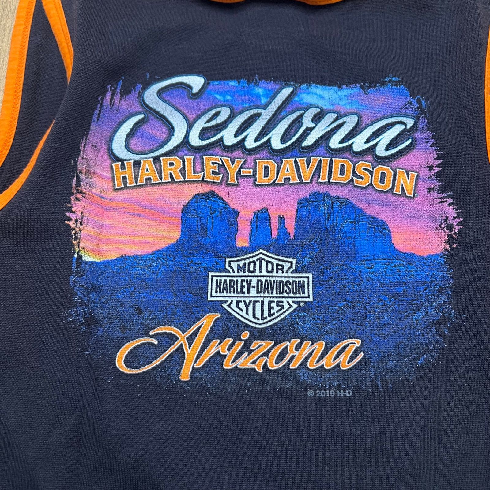 Harley Davidson Harley-Davidson Black and Orange Women's Tank Top size M/L Size M / US 6-8 / IT 42-44 - 7 Thumbnail