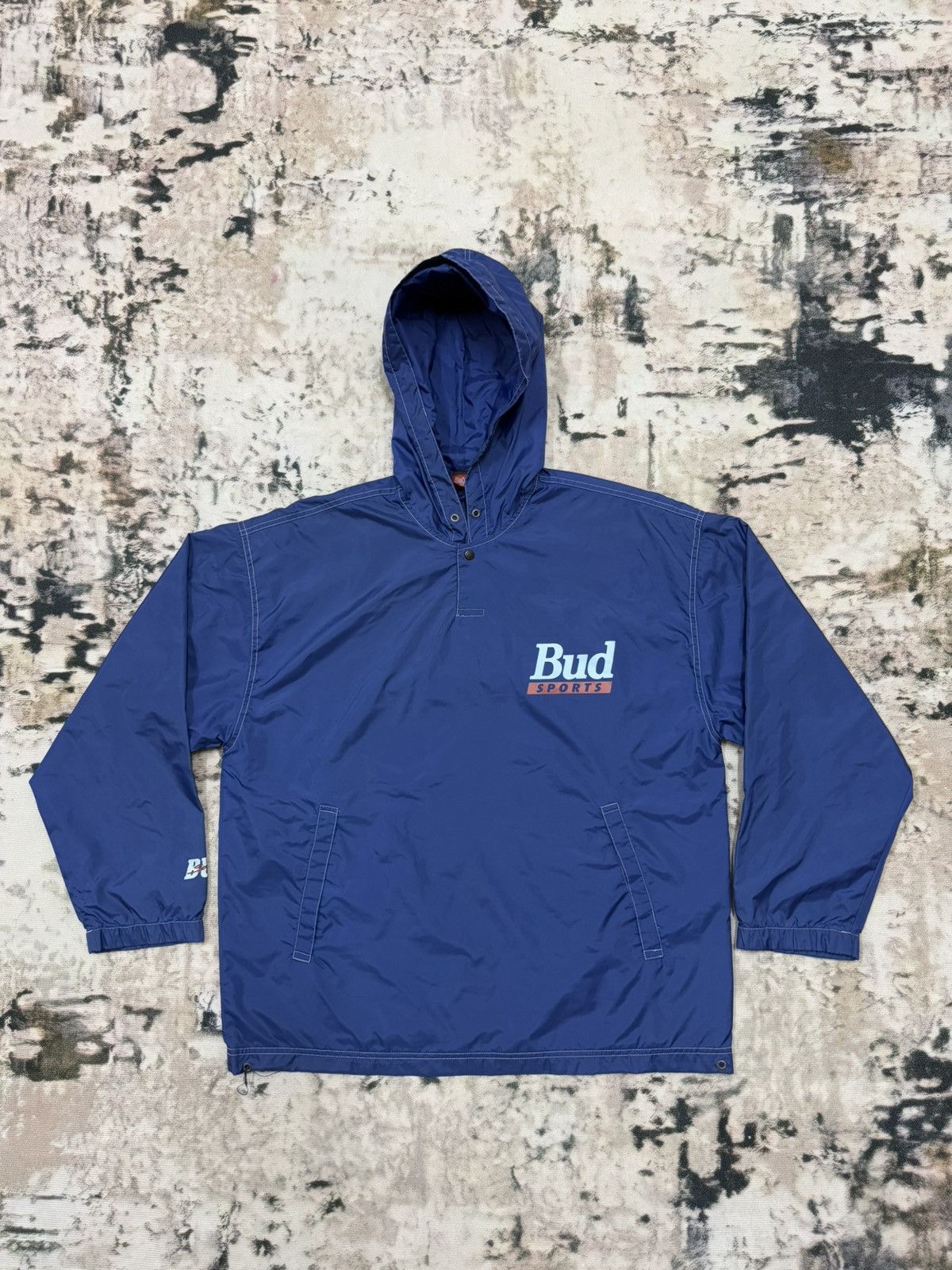 Budweiser × Vintage Vintage Budweiser Sports Pullover Windbreaker Jacket Size US L / EU 52-54 / 3 - 3 Thumbnail