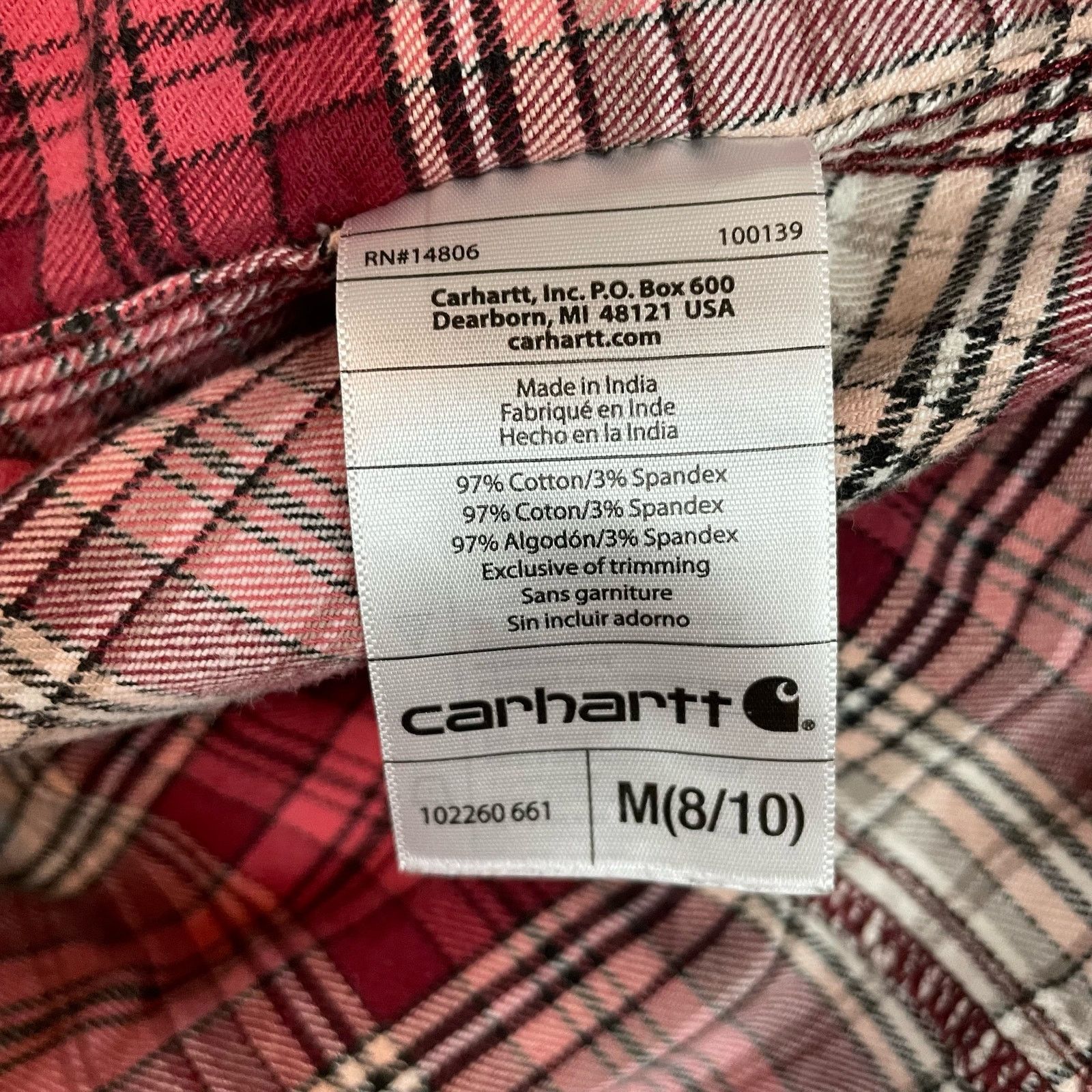 Carhartt Carhartt Plaid Button Up M Womens Cotton Long Sleeve Collar Size M / US 6-8 / IT 42-44 - 5 Thumbnail