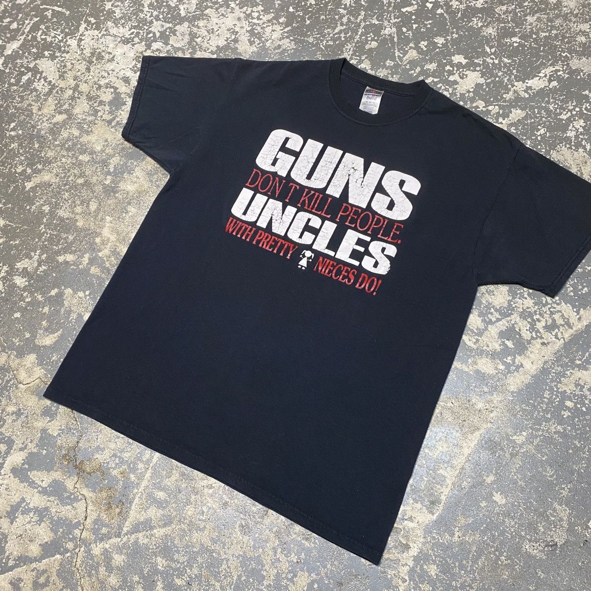 Japanese Brand × Vintage Vintage Guns Don’t Kill People Uncles With Pretty Nieces Do Size US XL / EU 56 / 4 - 2 Thumbnail