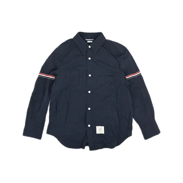 Thom Browne Thom Browne Casual Elegant Navy Button-Up Shirt Size US M / EU 48-50 / 2 - 1 Thumbnail