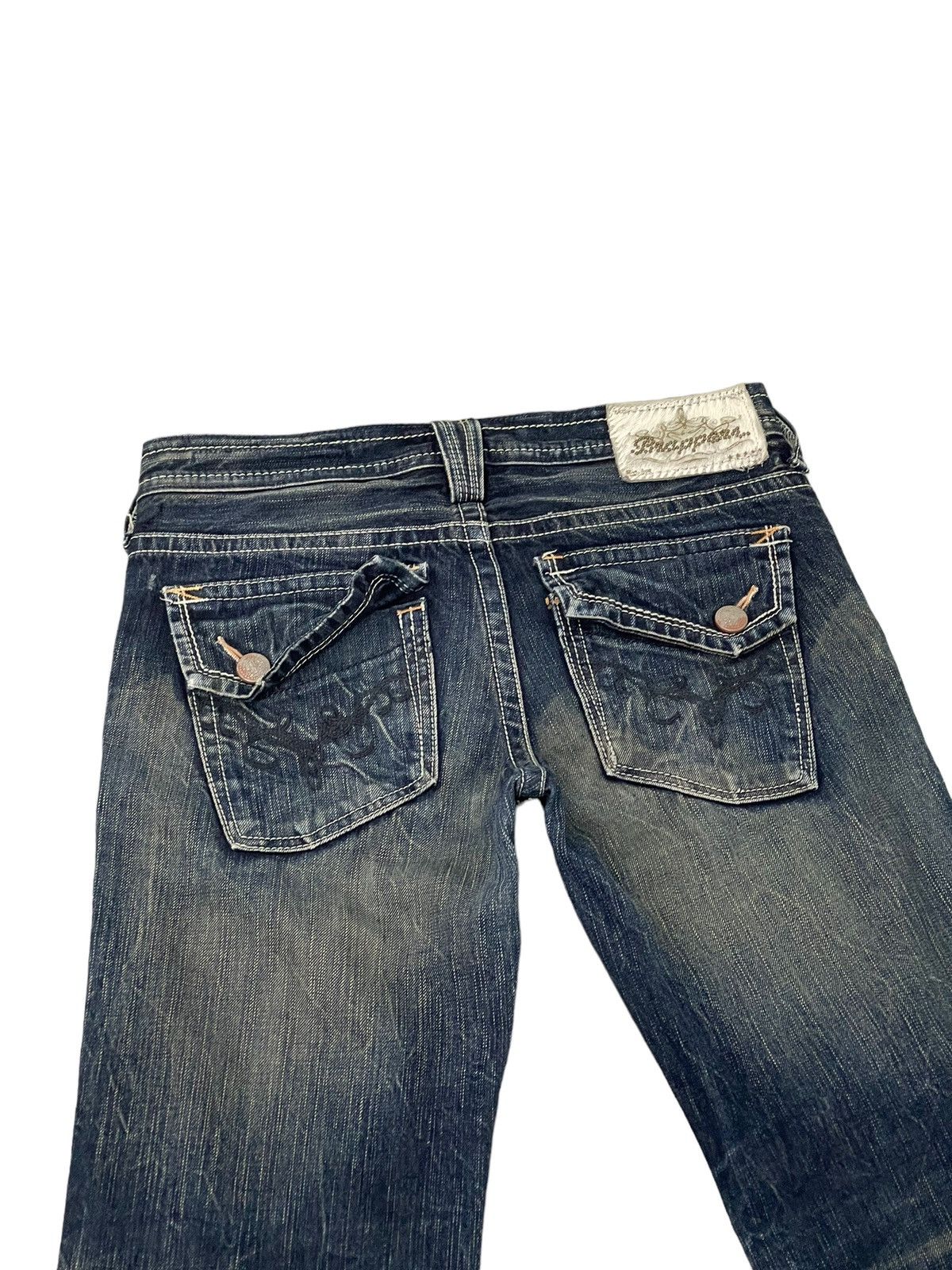 Japanese Brand Flare Jeans Brappers Japan Distres Low Rise Bell Bottom 7🟦1 Size US 28 / EU 44 - 18 Thumbnail