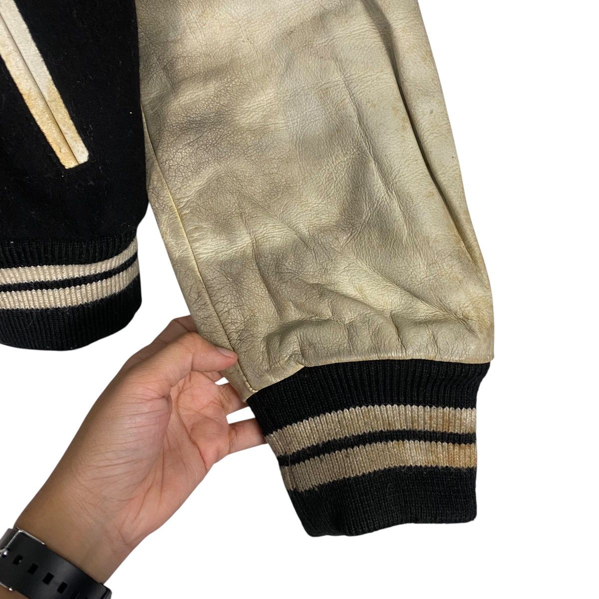 Japanese Brand J-1 varsity jacket leather sleeve Size US M / EU 48-50 / 2 - 13 Thumbnail