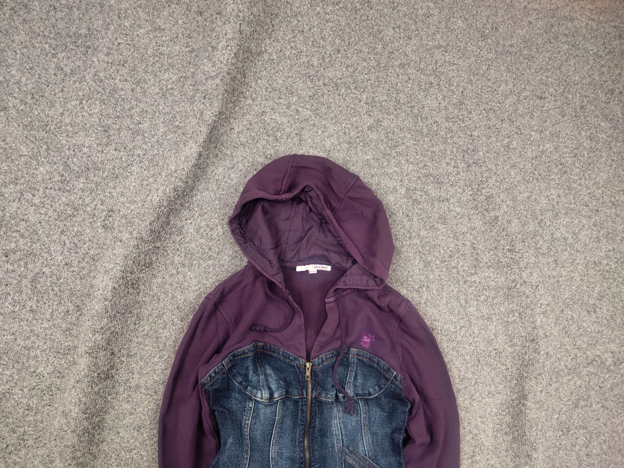 If Six Was Nine Vintage Y2K Miss zip-up Cropped Hoodie corset Hysteric Style Size M / US 6-8 / IT 42-44 - 1 Thumbnail