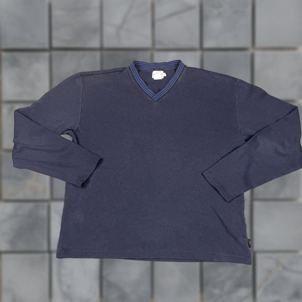 Calvin Klein VINTAGE Calvin Klein Jeans Shirt Womens M Blue Distressed Pullover Sweater 90s Casual Womens Size M / US 6-8 / IT 42-44 - 1 Thumbnail
