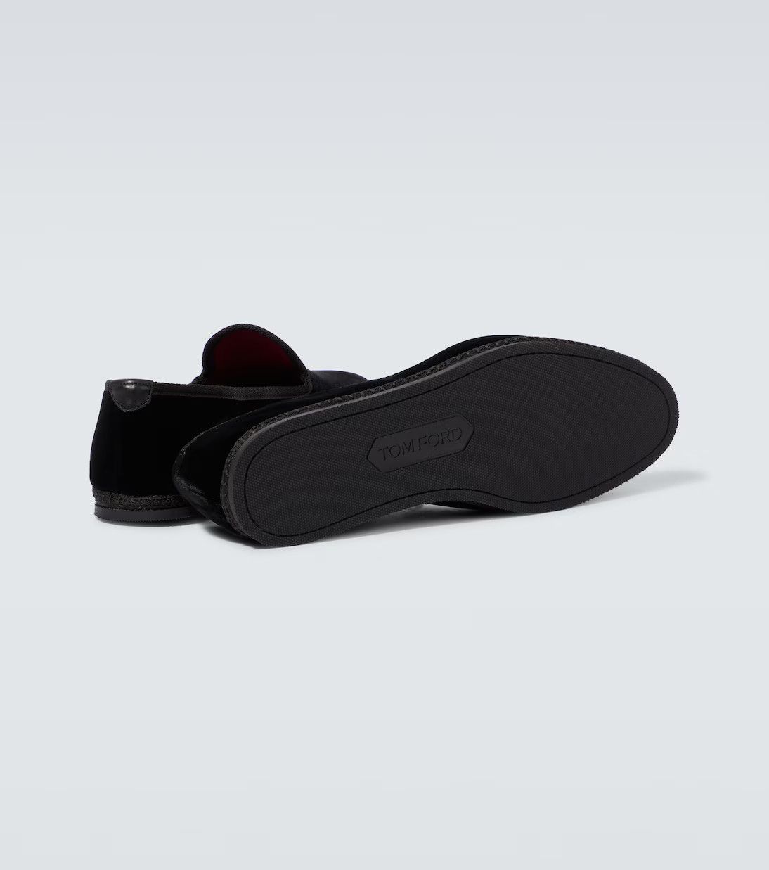 Tom Ford o1w1db10724 Neal Velvet Loafers in Black Size US 12 / EU 45 - 7 Thumbnail