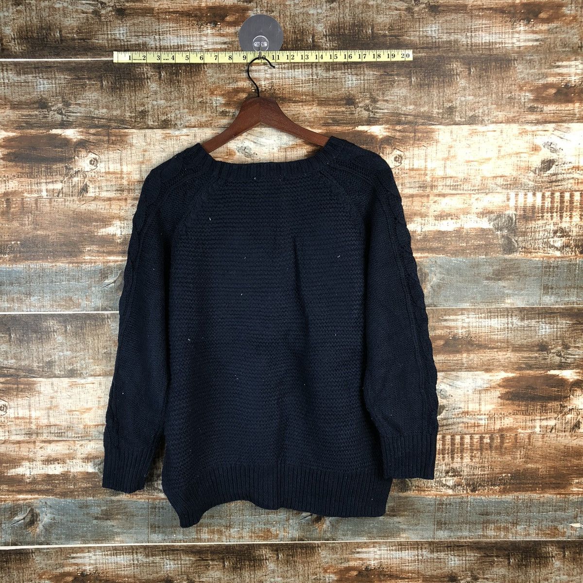 Aran Isles Knitwear DL Studio Clip Dark Blue cable Knitwear #C607 Size M / US 6-8 / IT 42-44 - 12 Thumbnail