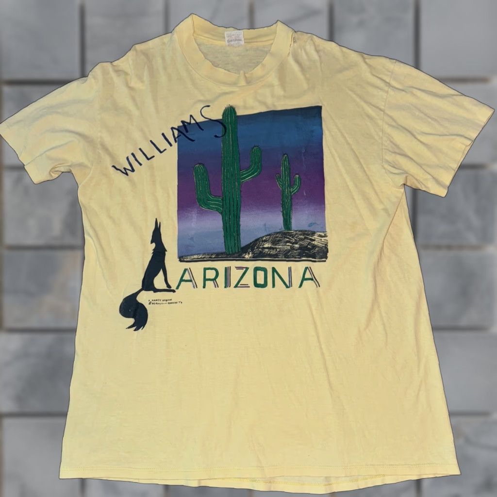 Vintage VINTAGE Nancy Original Arizona T-Shirt Yellow XL Stedman Tag Single Stitch Mens T-Shirt Classic Stitch Desert Size US XL / EU 56 / 4 - 1 Thumbnail