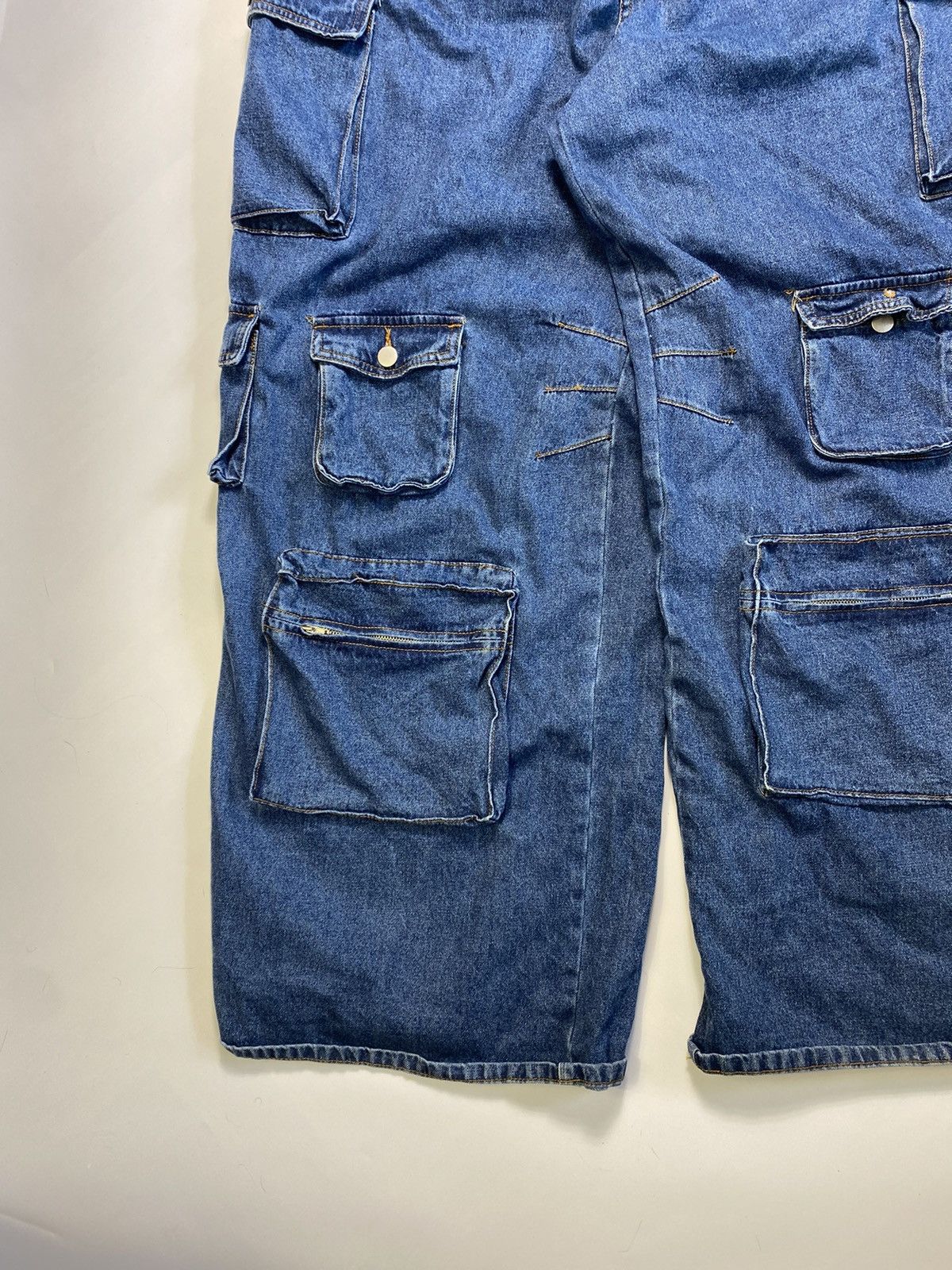 Fashion Nova × Vintage Fashion Nova Y2k Baggy Rap Multi Pocket Jeans Pants Jnco Size US 36 / EU 52 - 3 Thumbnail