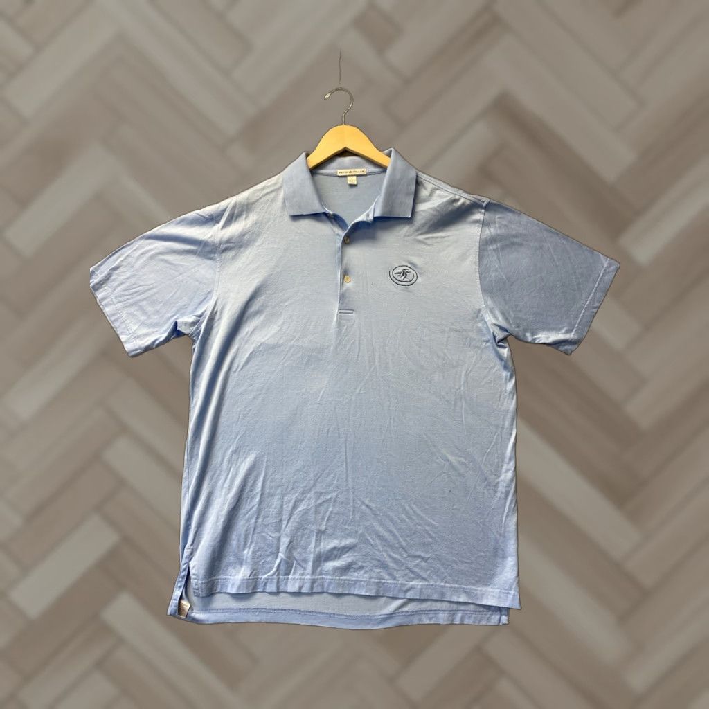 Peter Millar PETER MILLAR Summer Comfort Polo Shirt Mens L Blue Short Sleeve Breathable Golf Tennis 14822 Size US L / EU 52-54 / 3 - 1 Thumbnail