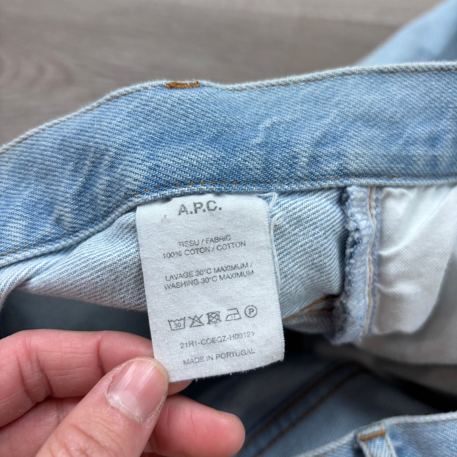 A.P.C. A.P.C. Jean Martin High Rise Wide Taper Leg Jeans Mens 36x30 Size US 36 / EU 52 - 9 Thumbnail