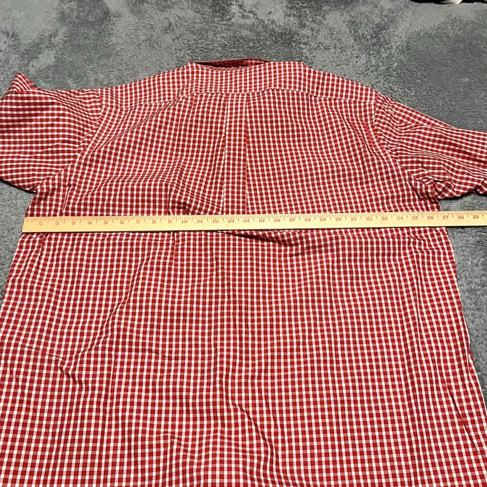 Vintage LL Bean Shirt Mens XL Tall Check Plaid Short Sleeve Button Red Mens Big & Tall XLT Shirt Red Size US XL / EU 56 / 4 - 7 Thumbnail