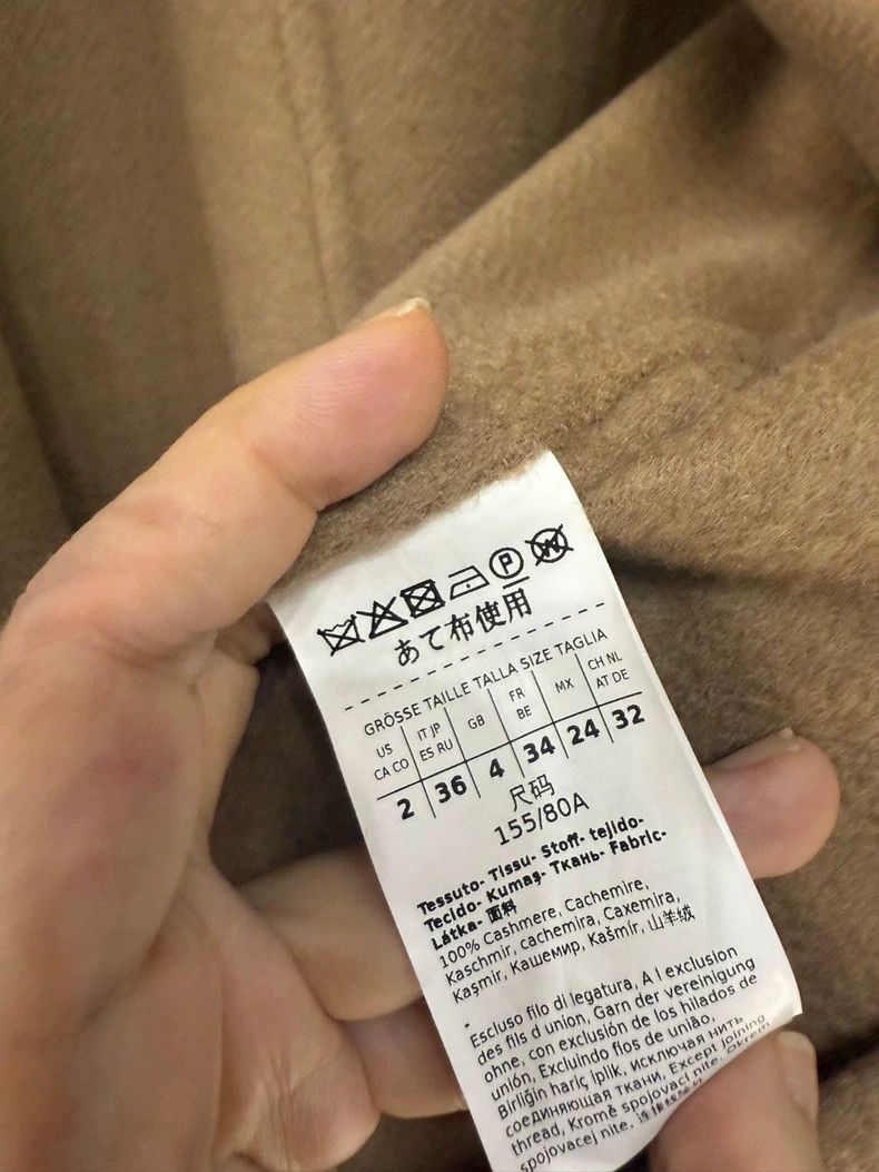Max Mara max mara Large lapel 100% cashmere water ripple coat Size S / US 4 / IT 40 - 3 Thumbnail