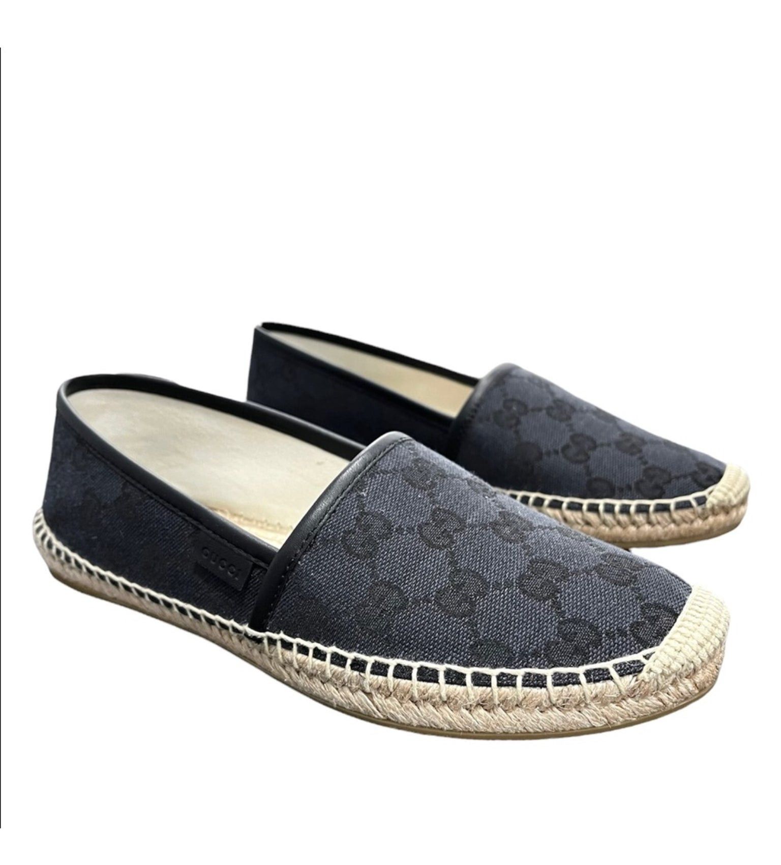image of Gucci GG Canvas Women Espadrilles Size 37 in Black