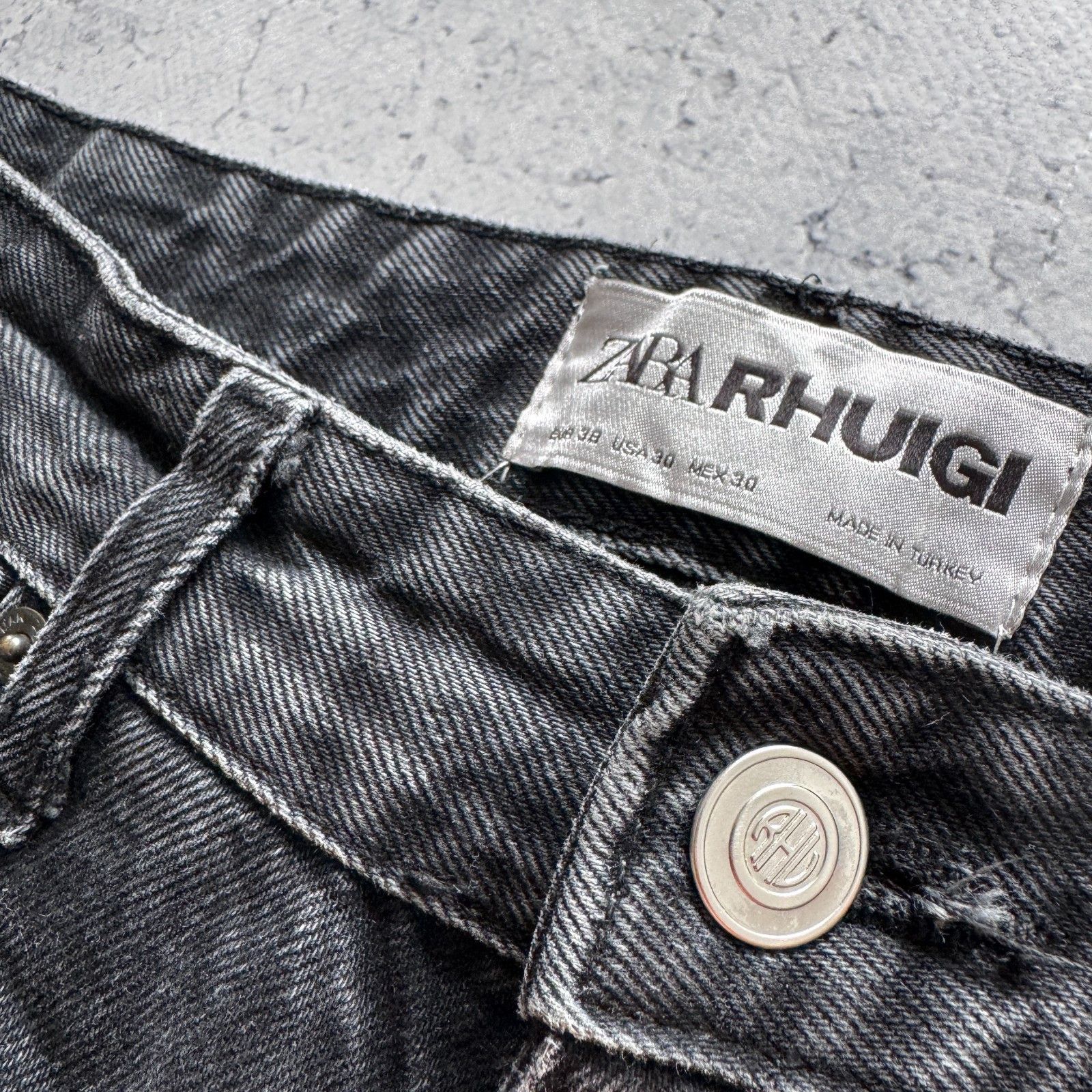 Rhude Rhude Zara X Rhuigi Denim Baggy Jeans Black Y2K Size US 30 / EU 46 - 5 Thumbnail