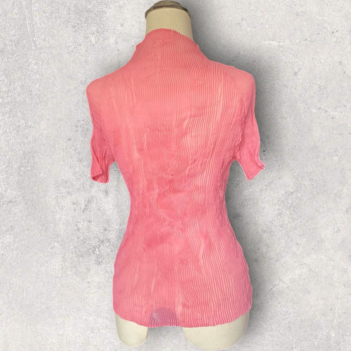 Issey Miyake Wavy Sheer Pleats Twisted Top Size M / US 6-8 / IT 42-44 - 5 Thumbnail