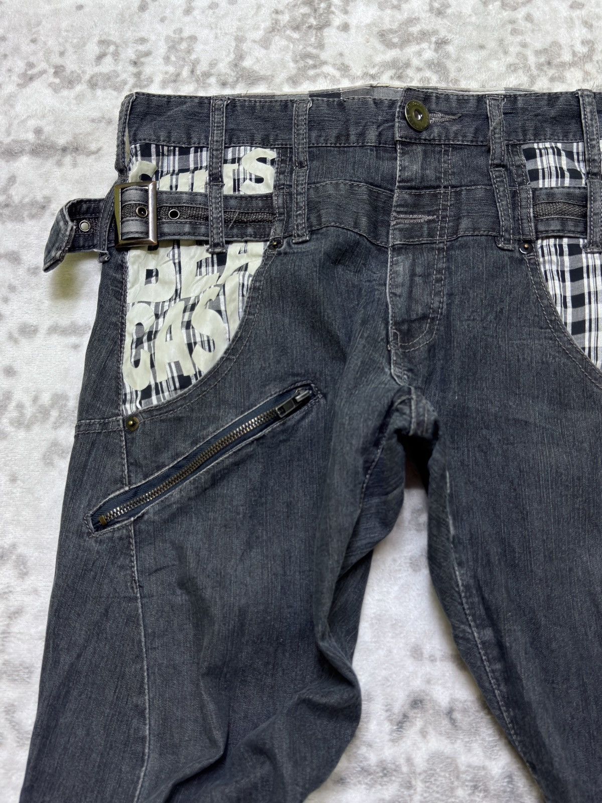 Hysteric Glamour Y2K Bondage Double Waist Buckle Strap Zipper Punk Pants Size US 30 / EU 46 - 4 Thumbnail