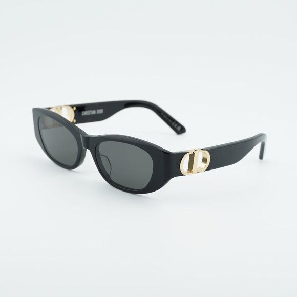Dior Dior 30MONTAIGNE S9U 10A0 Sunglasses Black Oval Frame Size ONE SIZE - 2 Thumbnail