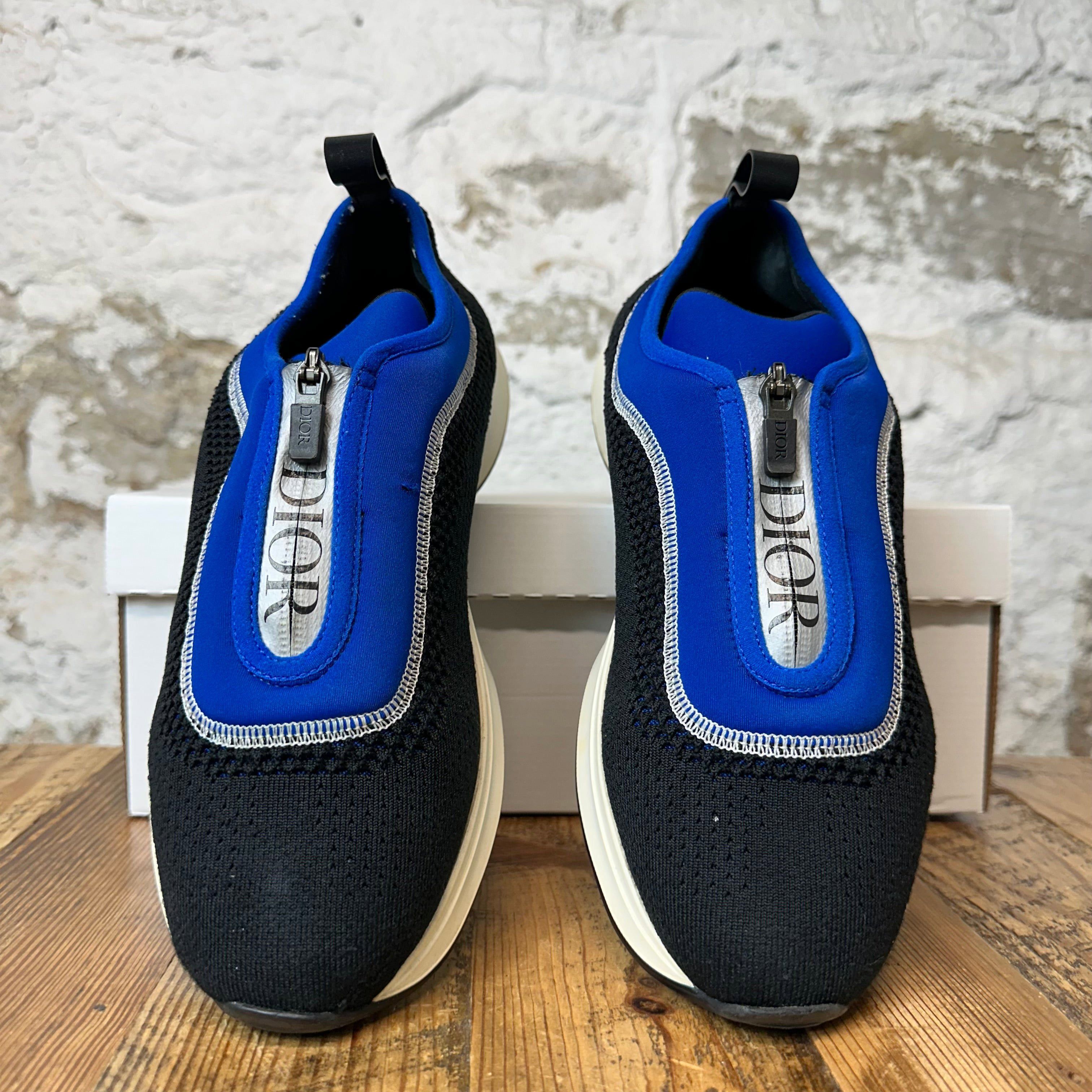 Dior Dior B25 Blue Black White Zipper Sneaker Sz 9 (42) Size US 9 / EU 42 - 3 Thumbnail
