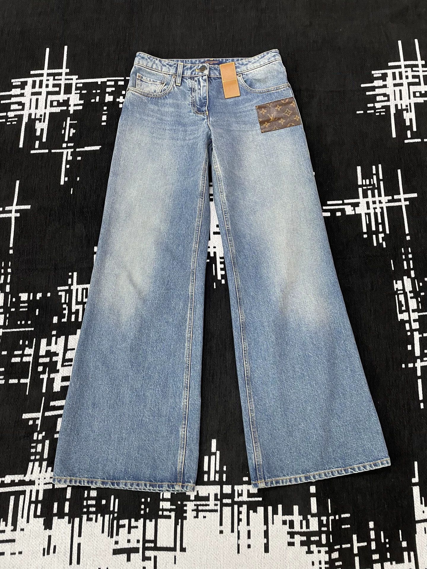 Louis Vuitton LV Monogram color blocked jeans FR38 Size 27" / US 4 / IT 40 - 1 Thumbnail