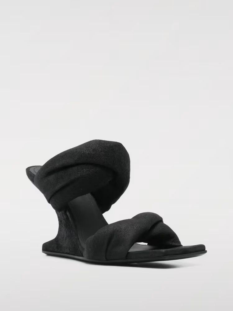 Rick Owens o1y0126 Leather Sandals in Black Size US 11 / IT 41 - 2 Thumbnail
