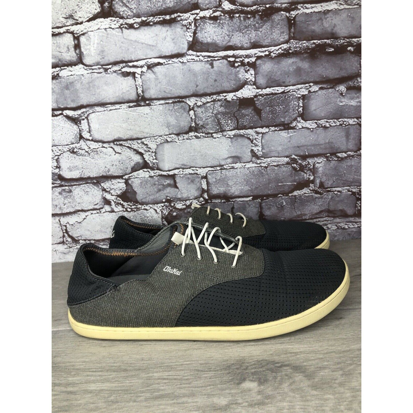 Olukai OluKai Nohea Moku Textile Blue Gray Casual Lace Drop Heel Sh Size US 13 / EU 46 - 18 Thumbnail