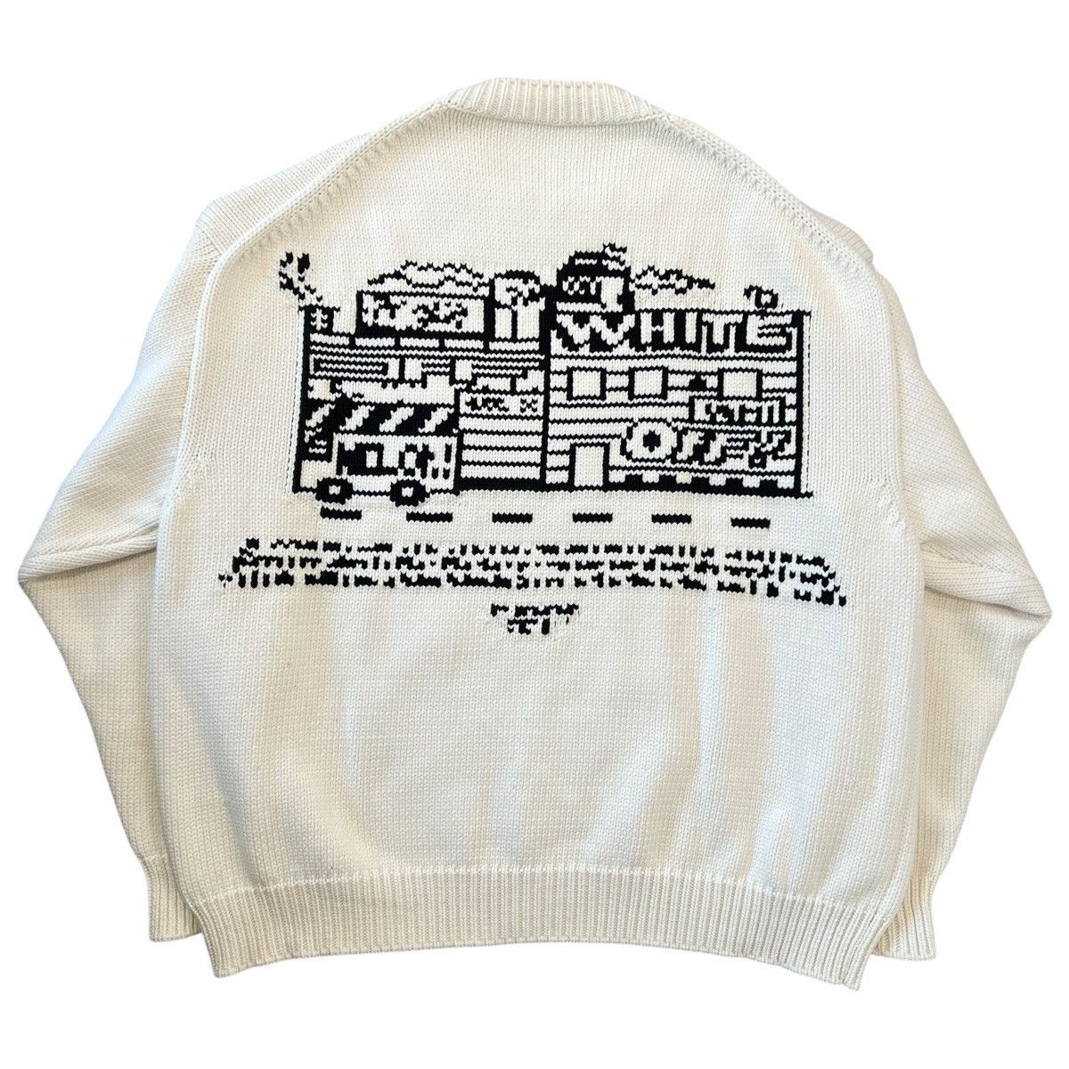 Off-White OFF-WHITE 2023SS OW Logo Low-Gauge Crewneck Knit Sweater Size US XXL / EU 58 / 5 - 12 Thumbnail
