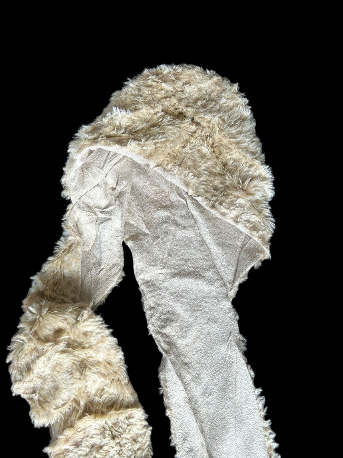 Japanese Brand × Kapital × Vintage Japanese Punk Style fur Beanie Scarf Rebersible Rare Size ONE SIZE - 10 Thumbnail