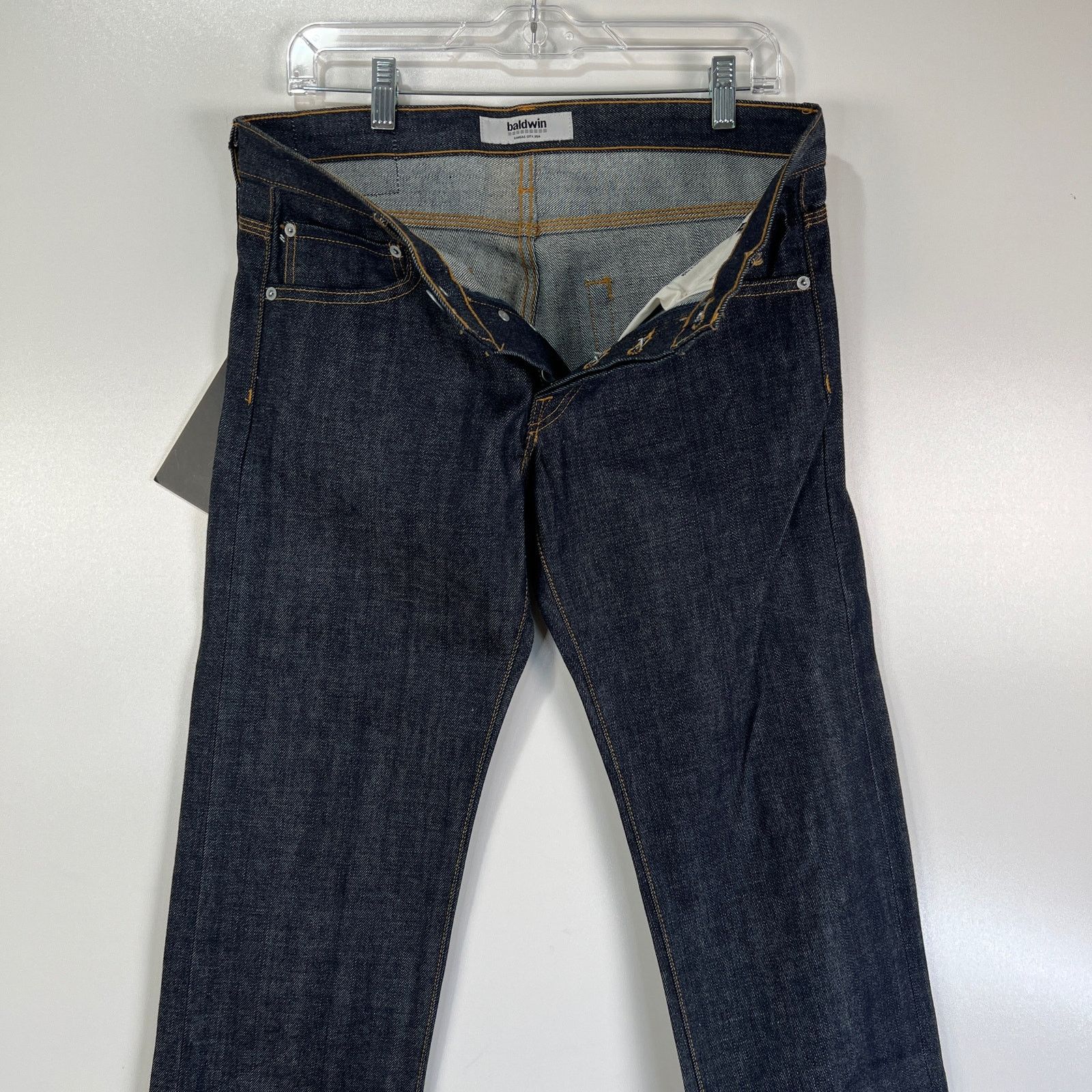 Baldwin Baldwin Reed Classic Straight Leg Jeans Dark Wash Selvage Size US 29 - 7 Thumbnail