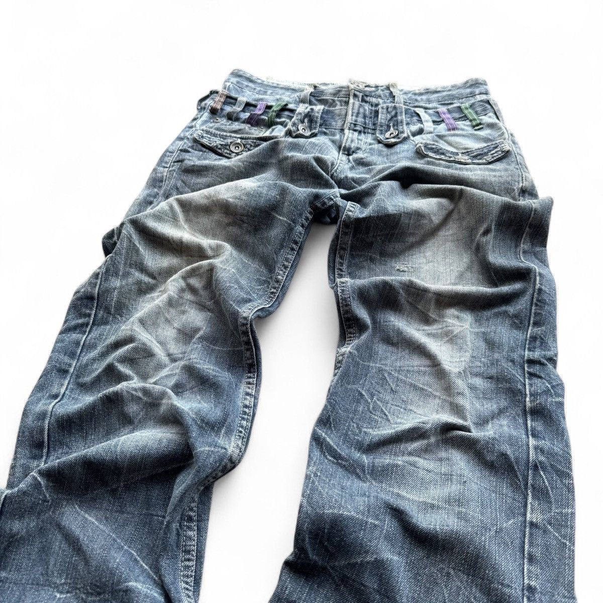 Japanese Brand ☀️EXPLOSION DOUBLE WAIST DENIM JEANS PANT Size US 30 / EU 46 - 2 Thumbnail