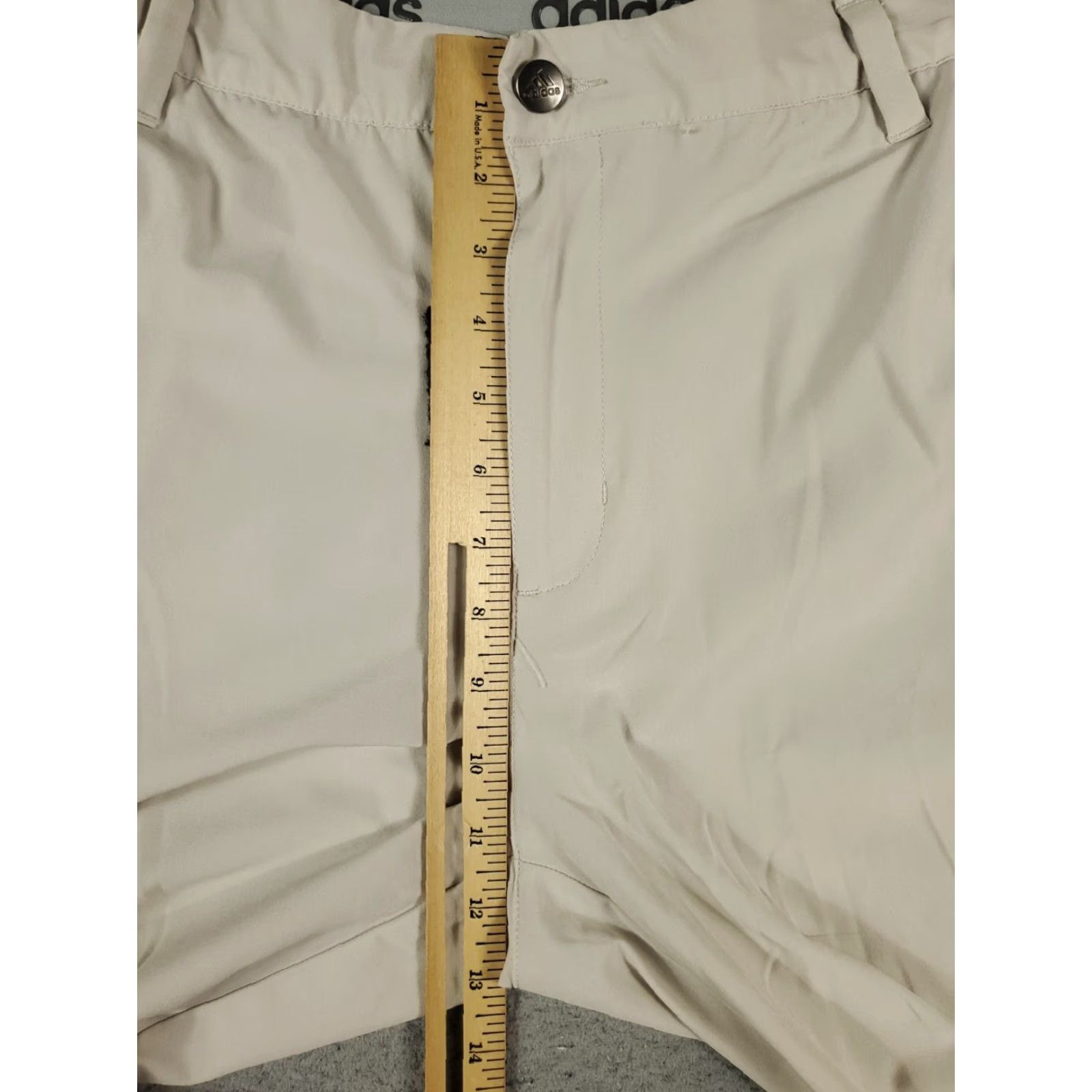 Adidas Adidas Chino Pants Mens 36x30 Beige Flat Front Casual Golf Trousers Size US 36 / EU 52 - 3 Thumbnail