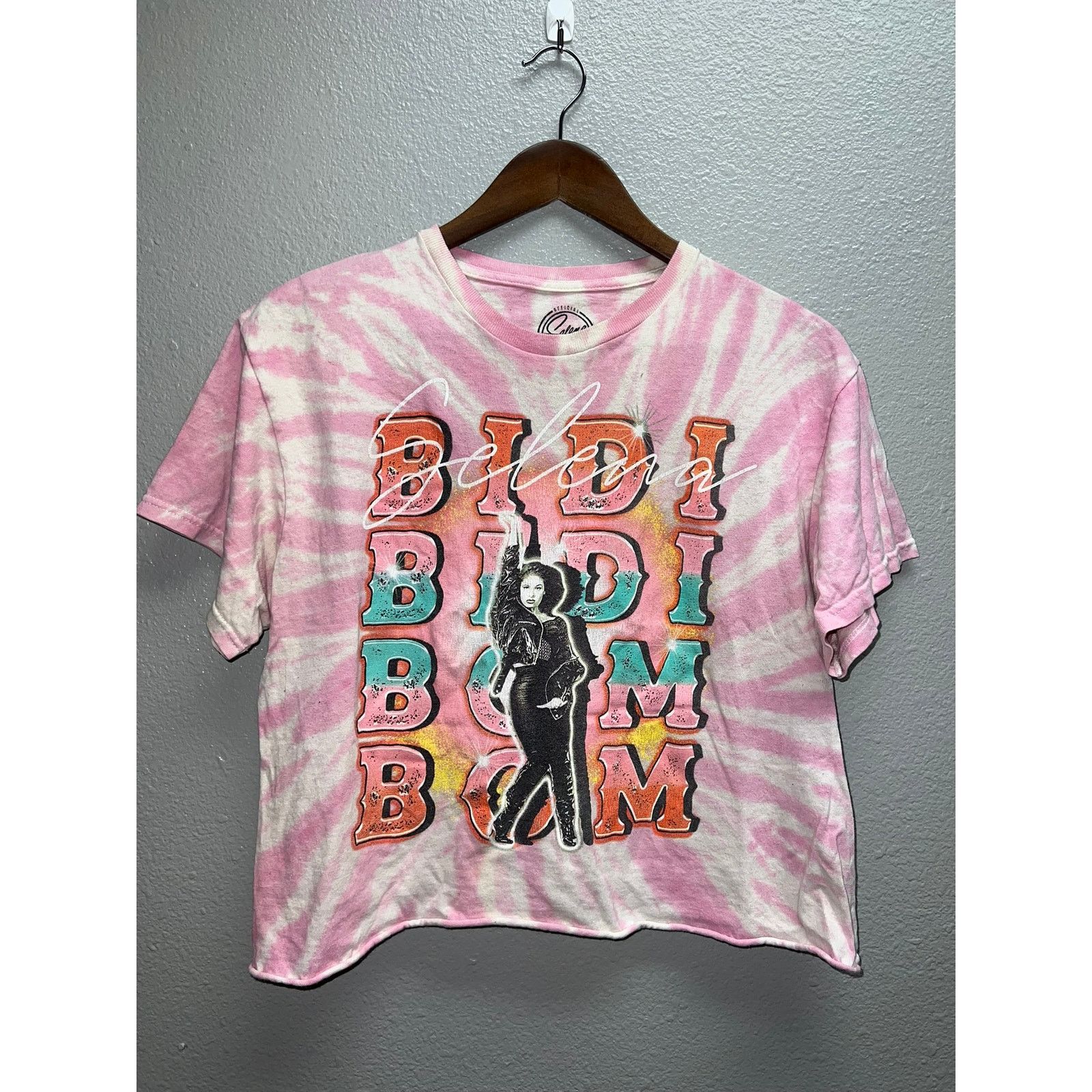 Vintage Womens Selena Crop Top Shirt Bidi Bom Music Tour Pink Tee M Size M / US 6-8 / IT 42-44 - 1 Thumbnail