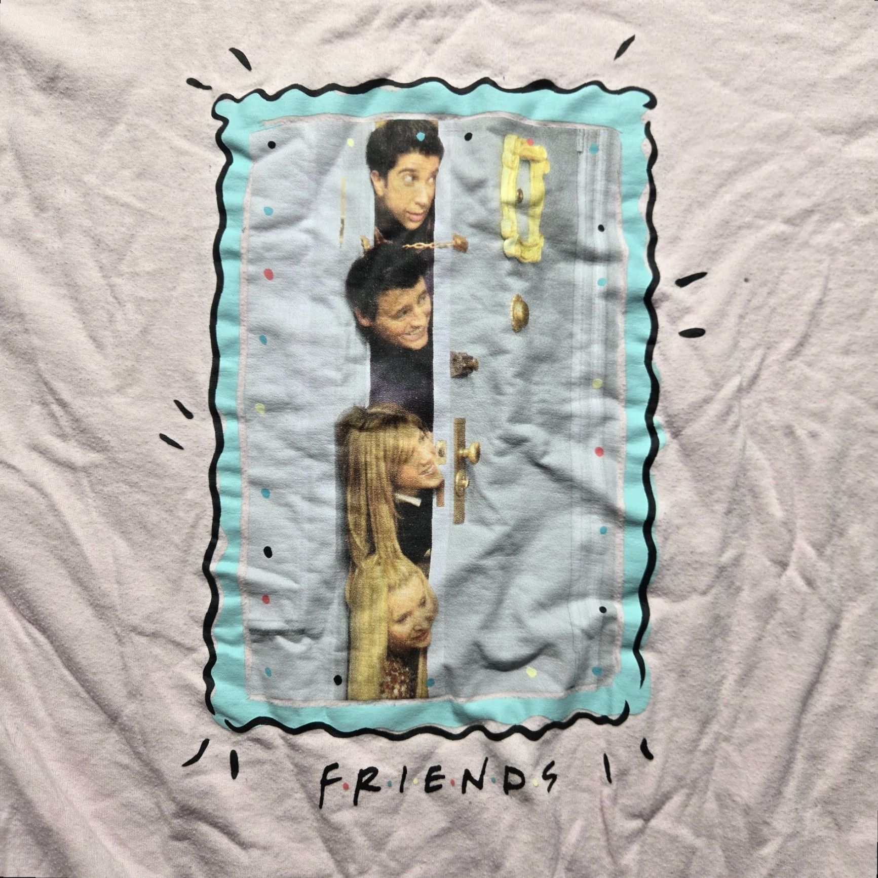 Pinko Friends Shirt Women's L Pink 100% Cotton Graphic Tee 90s Retro Classic T-Shirt Mens Women Size L / US 10 / IT 46 - 2 Thumbnail