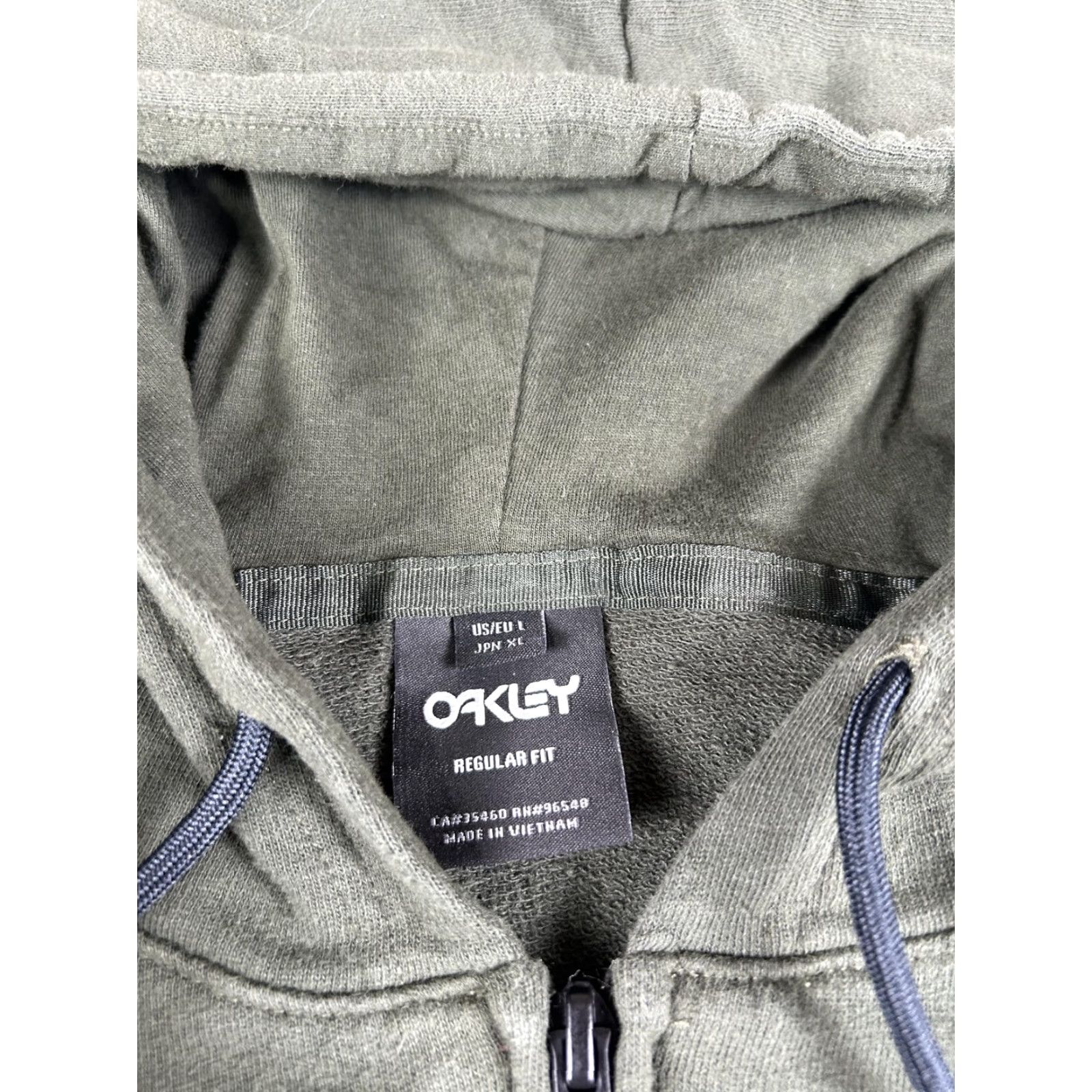 Oakley Oakley Hoodie Mens L Olive Green Full Zip Sweatshirt Logo Regular Fit Size US L / EU 52-54 / 3 - 3 Thumbnail