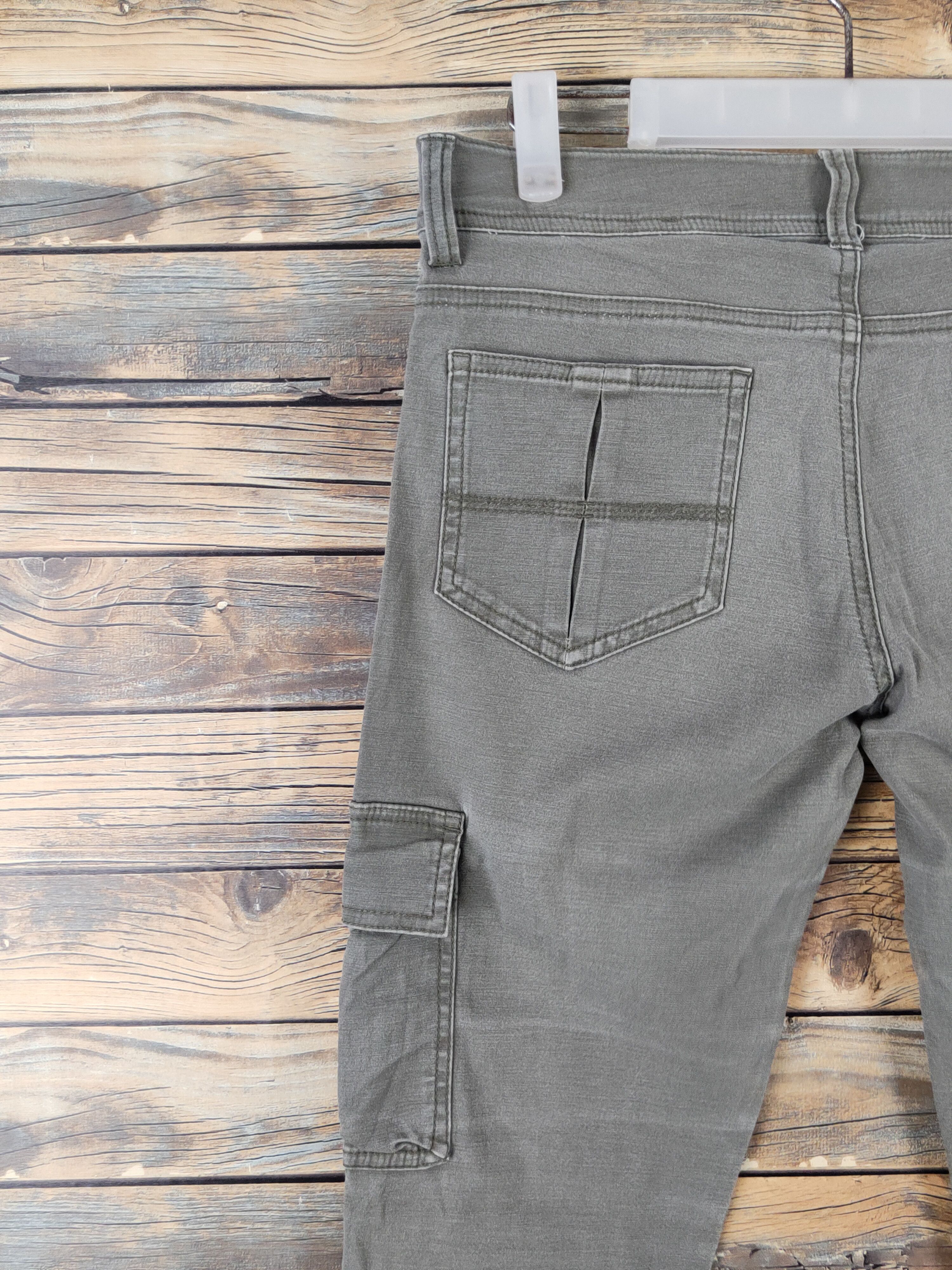 Japanese Brand H.Market Green Faded Multipocket Tactical Cargo Pants #W1912 Size US 32 / EU 48 - 8 Thumbnail