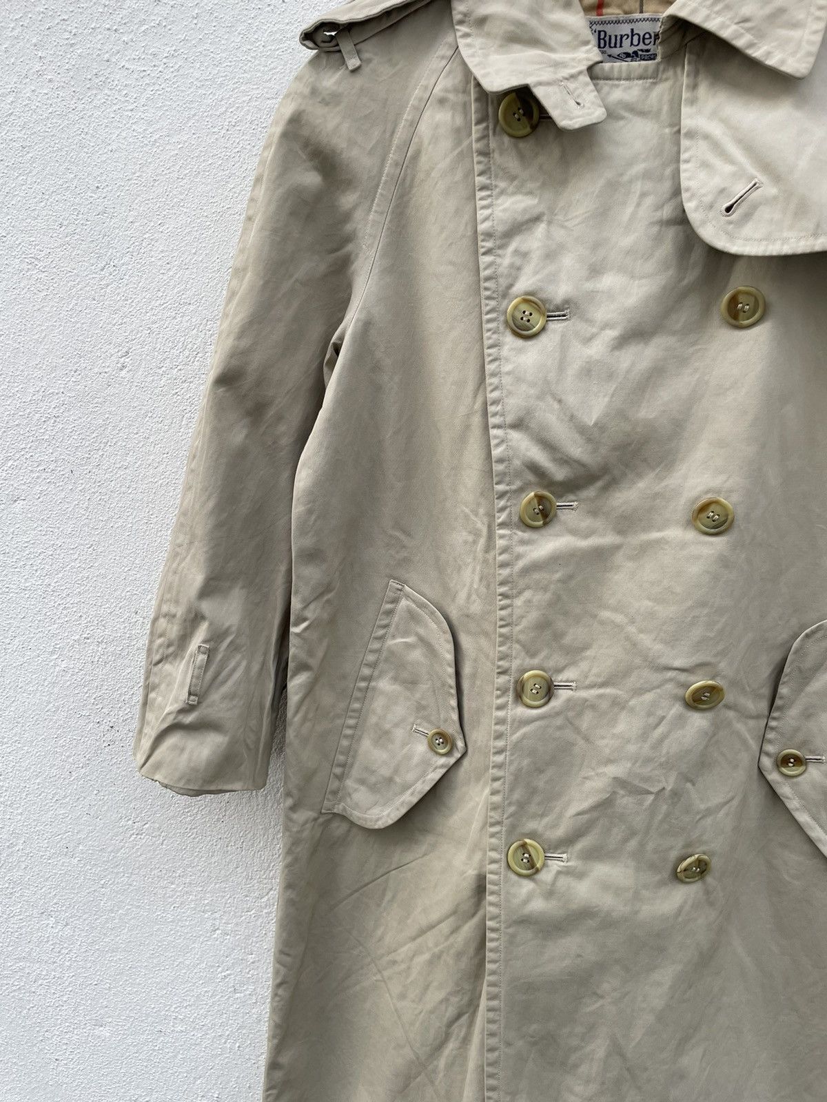 Burberry Prorsum × Vintage Vintage Burberrys Double Breasted Nova Check Trench Jacket Size US M / EU 48-50 / 2 - 3 Thumbnail