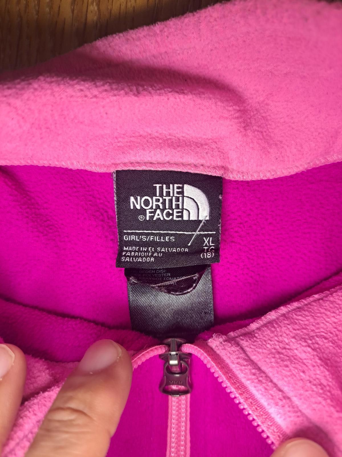 The North Face The North Face Quarter Zip Pullover Sweater Girls XL Pink Size XL / US 12-14 / IT 48-50 - 3 Thumbnail