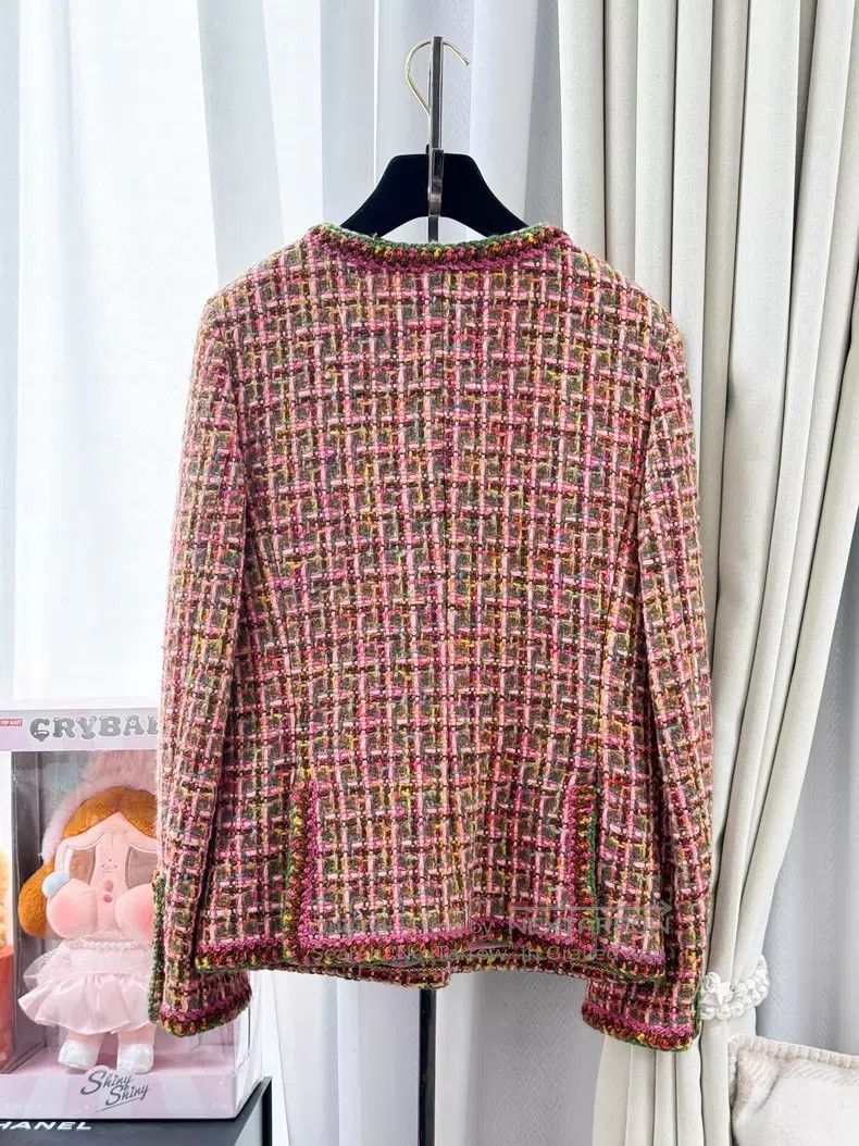 Chanel Chanel Mixed-color plaid tweed knitted jacket Size XS / US 0-2 / IT 36-38 - 3 Thumbnail