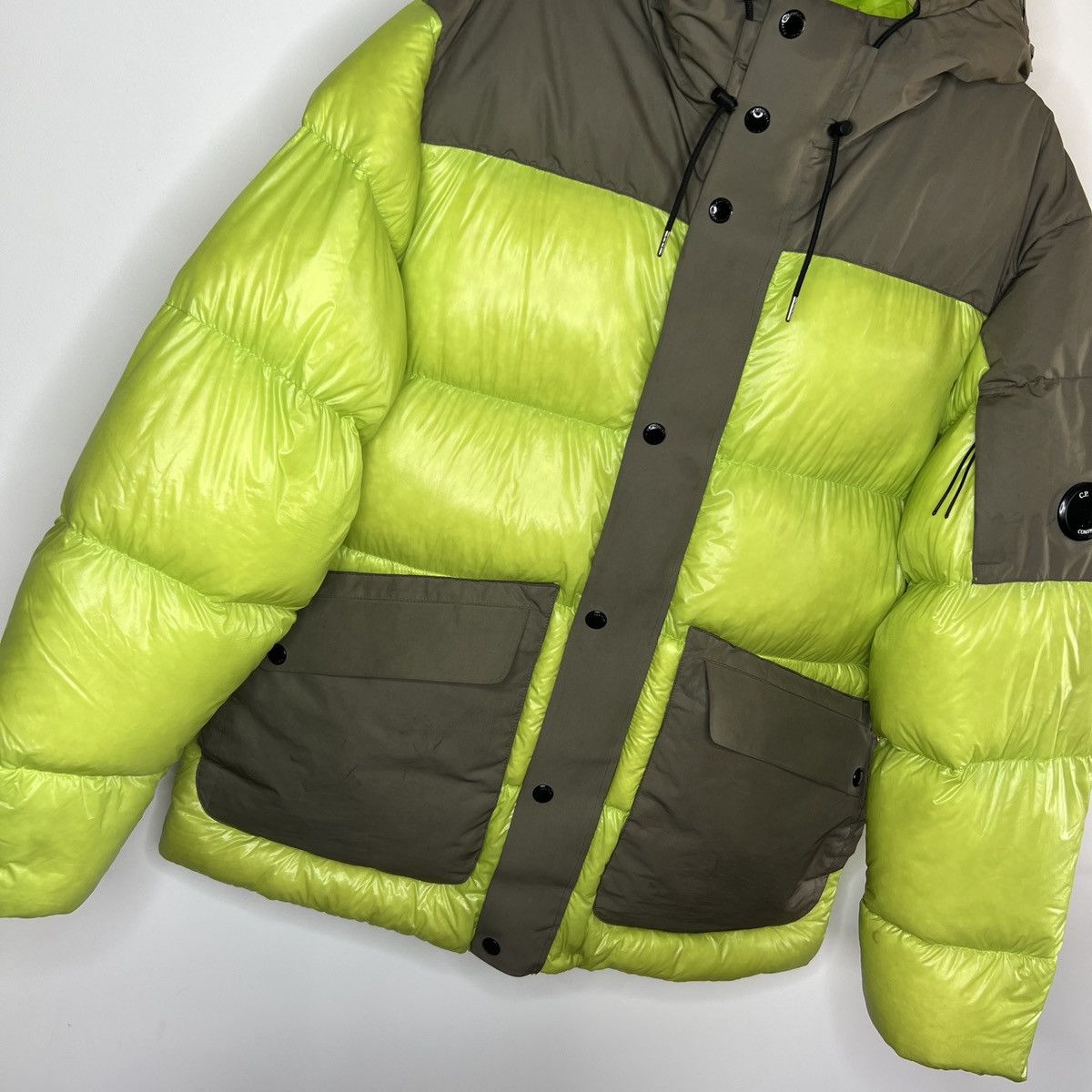 C.P. Company × Designer CP Company Hooded Goose Down Puffer Tech Jacket Green Padded Size US XL / EU 56 / 4 - 3 Thumbnail